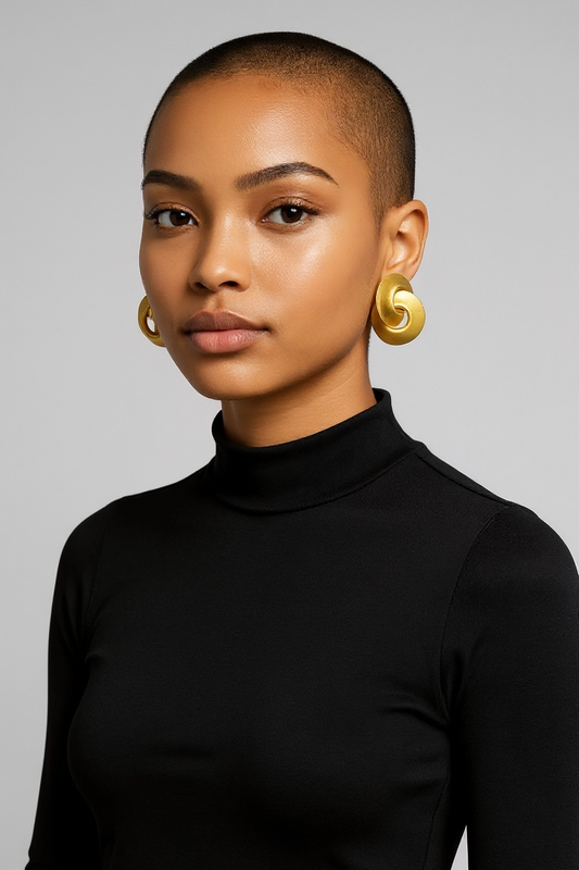 1980s Interlocking Clip Earrings