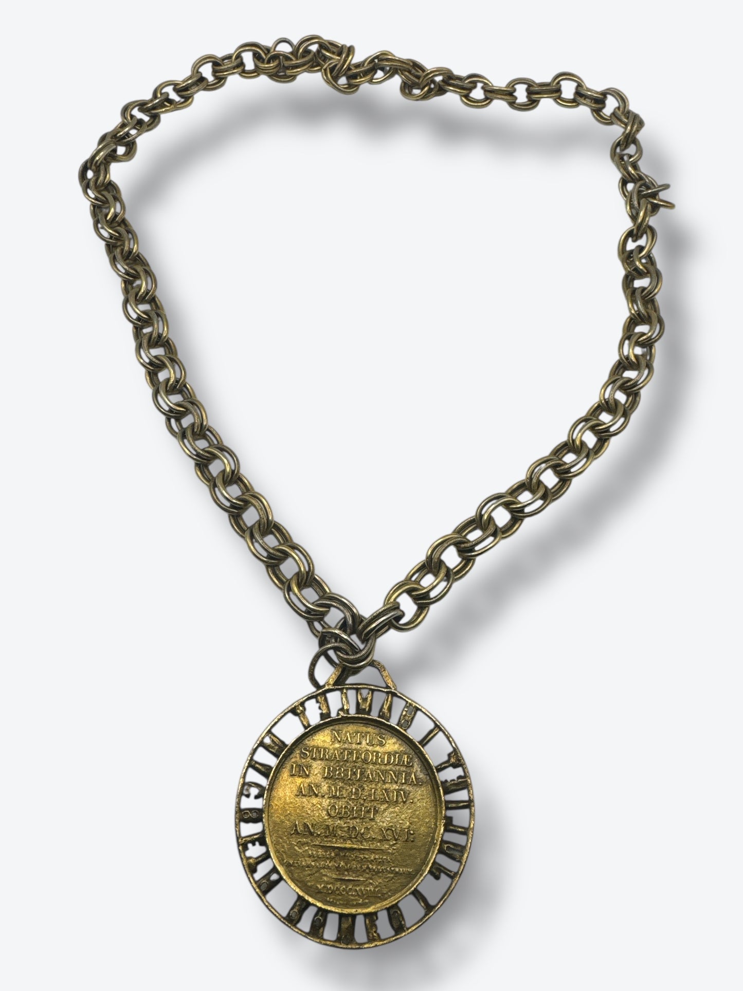 1970s Shakespeare Medallion Statement Necklace
