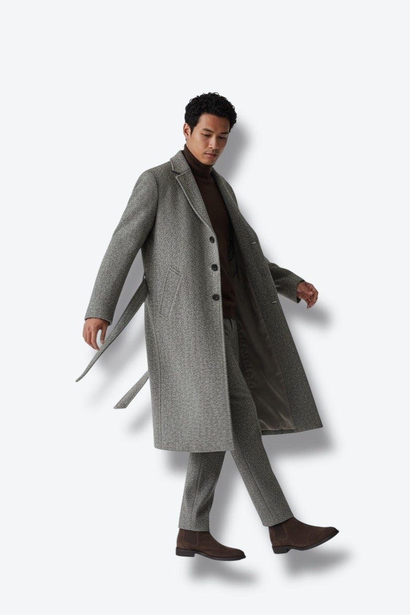 Vintage Burberrys’ Prorsum Tweed Overcoat – Made in England (1970s–1980s)