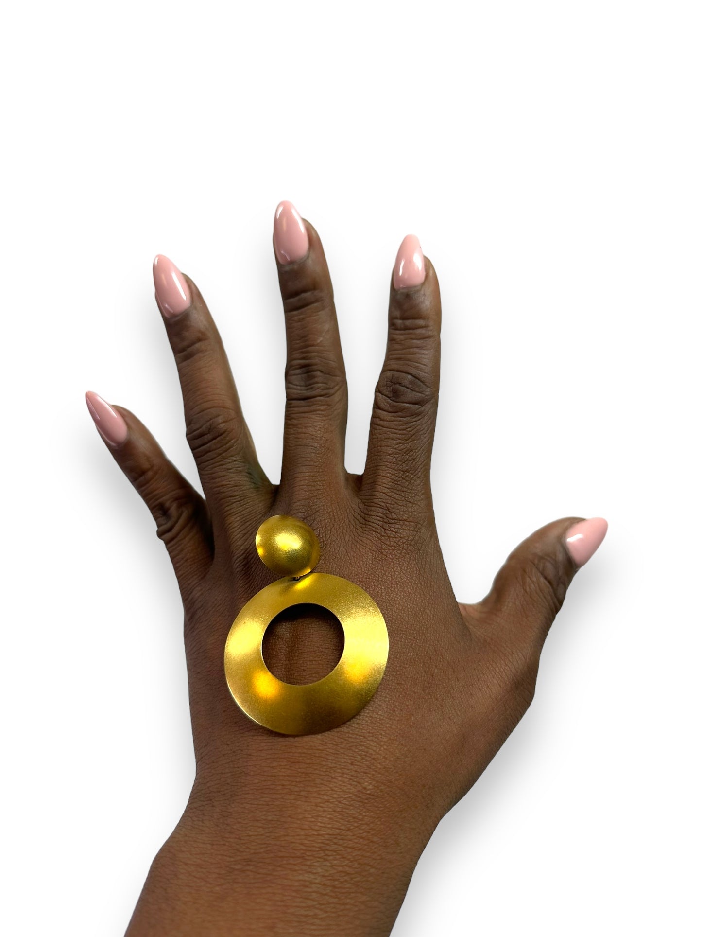 1990s Gold Circular Post Earrings