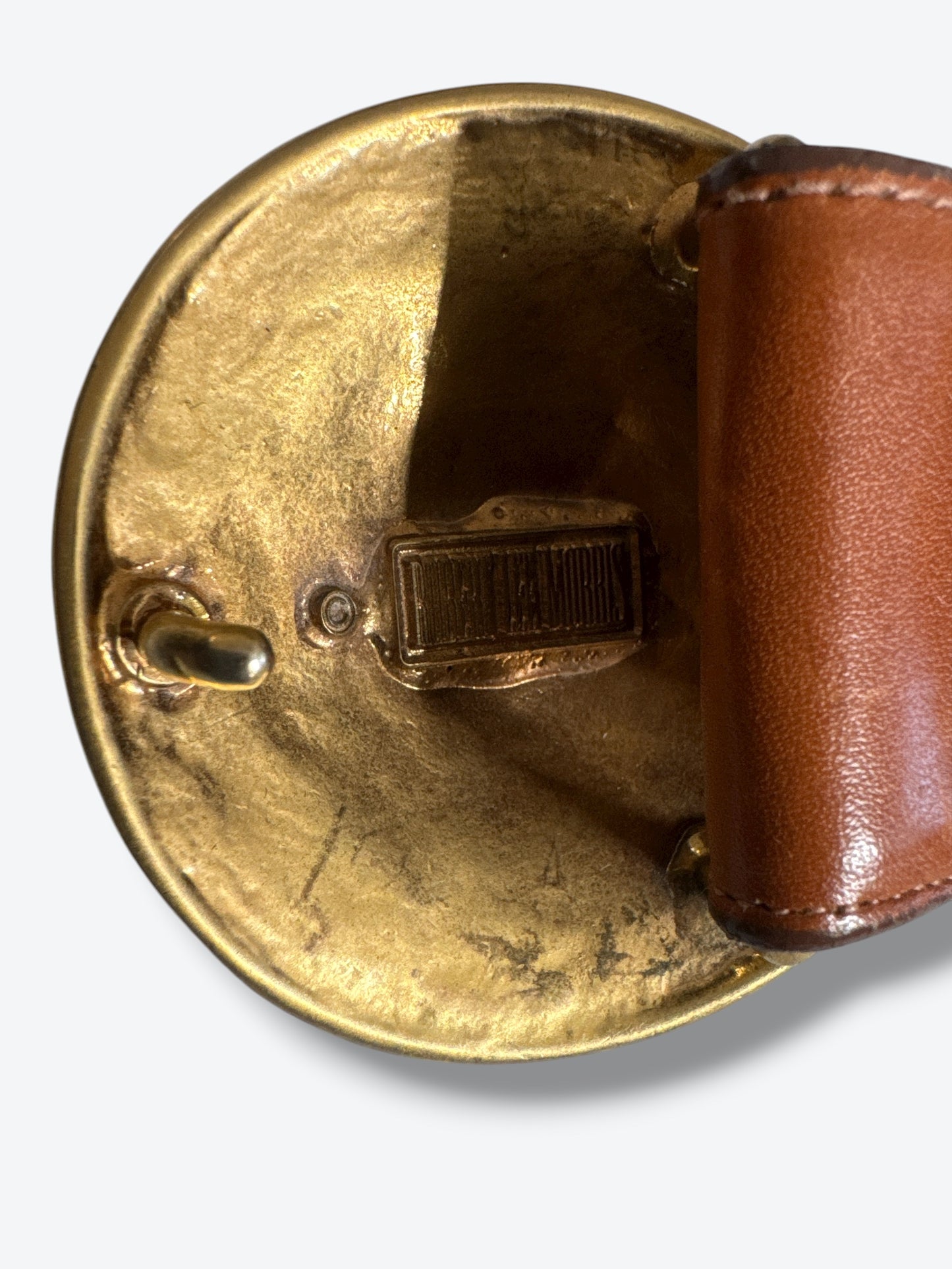 Robert Lee Morris Brown Circle Buckle Belt