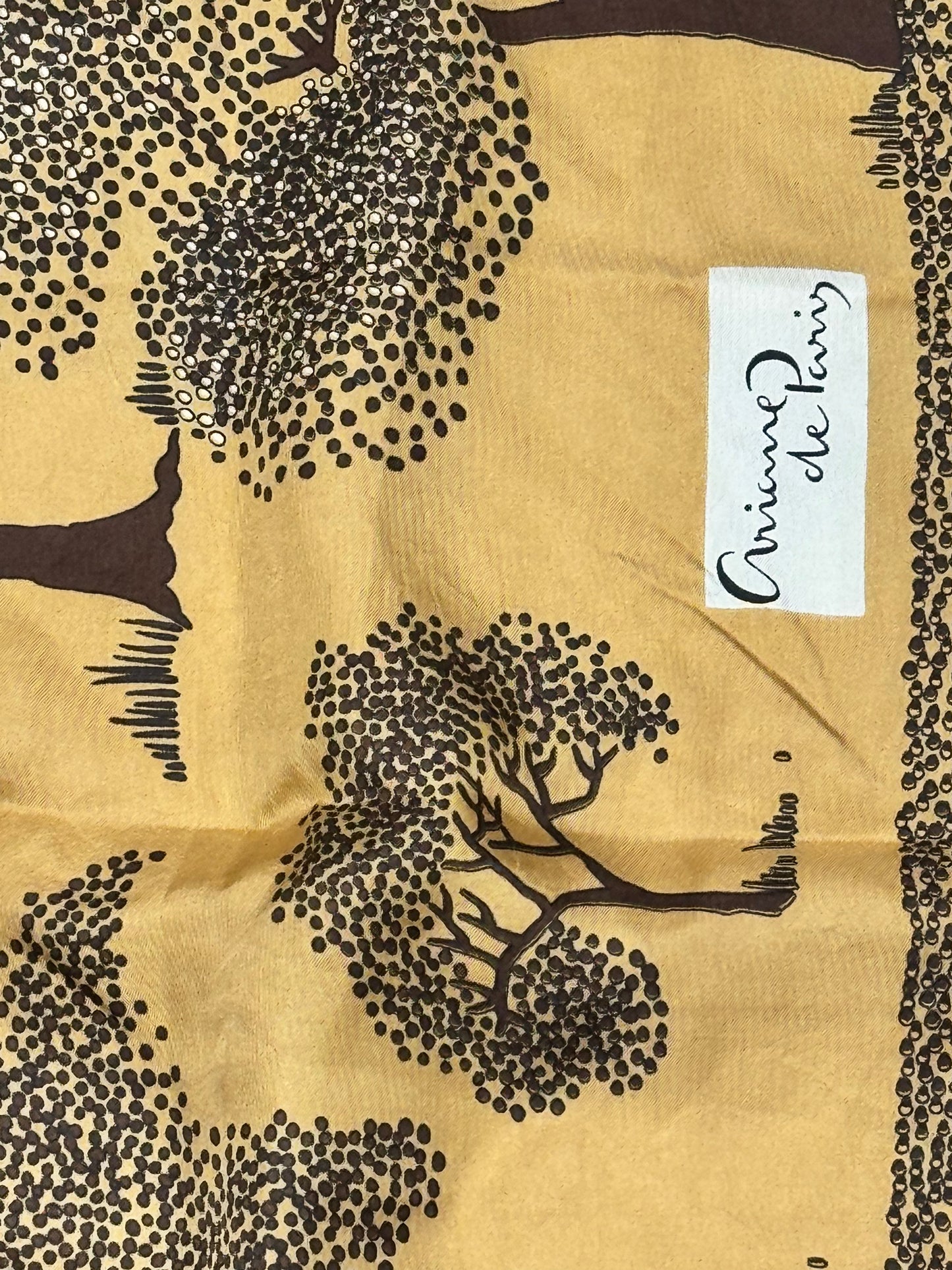 1970s 30” x 30” Parisian Orche Scarf