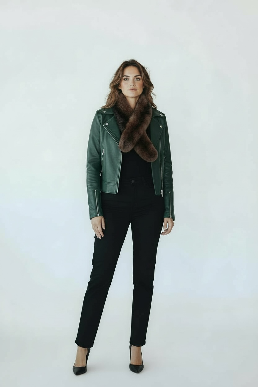 Vintage Brown Mink Scarf