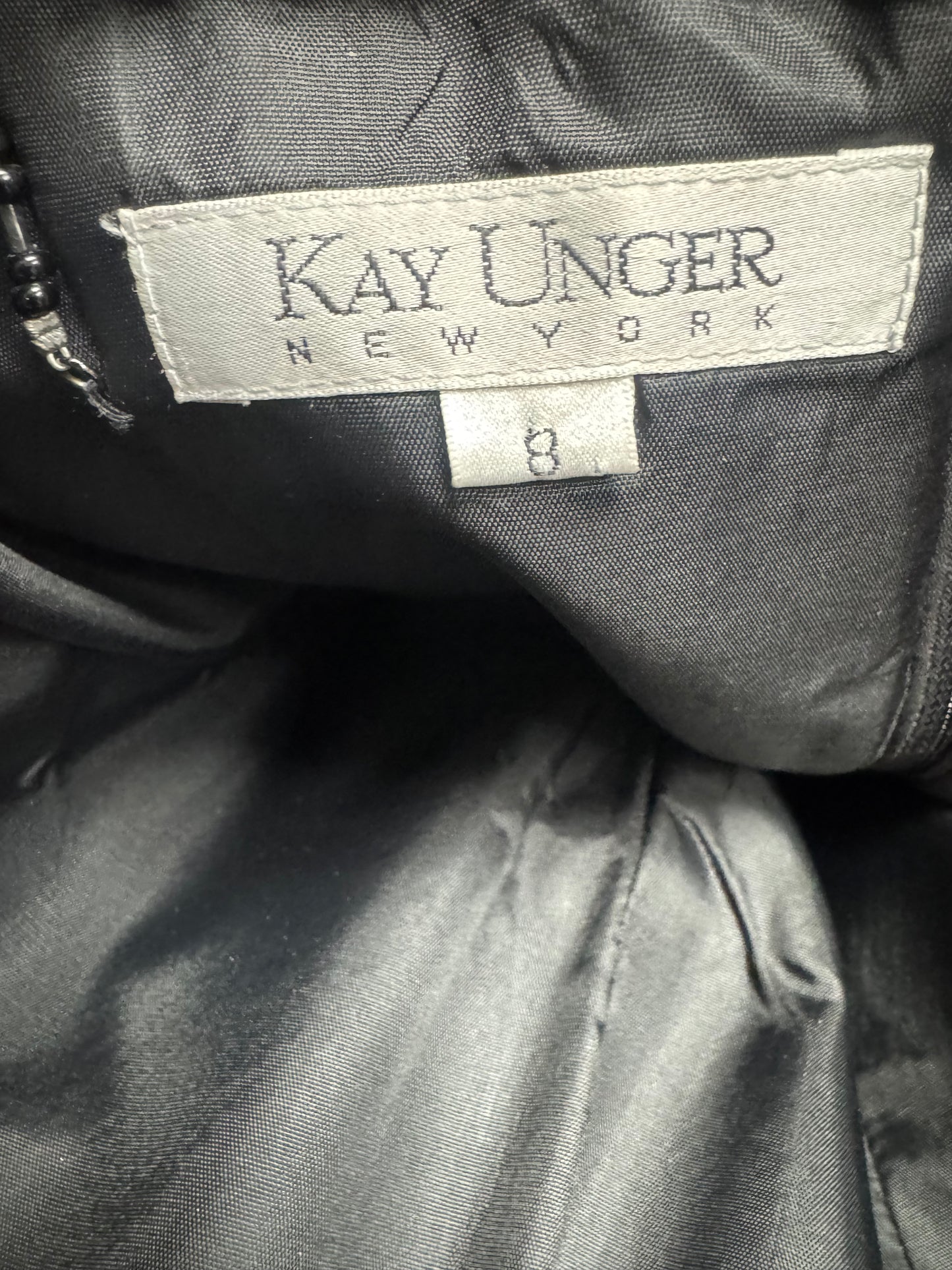 Vintage Kay Unger New York Rose and Red Beaded Evening Bustier