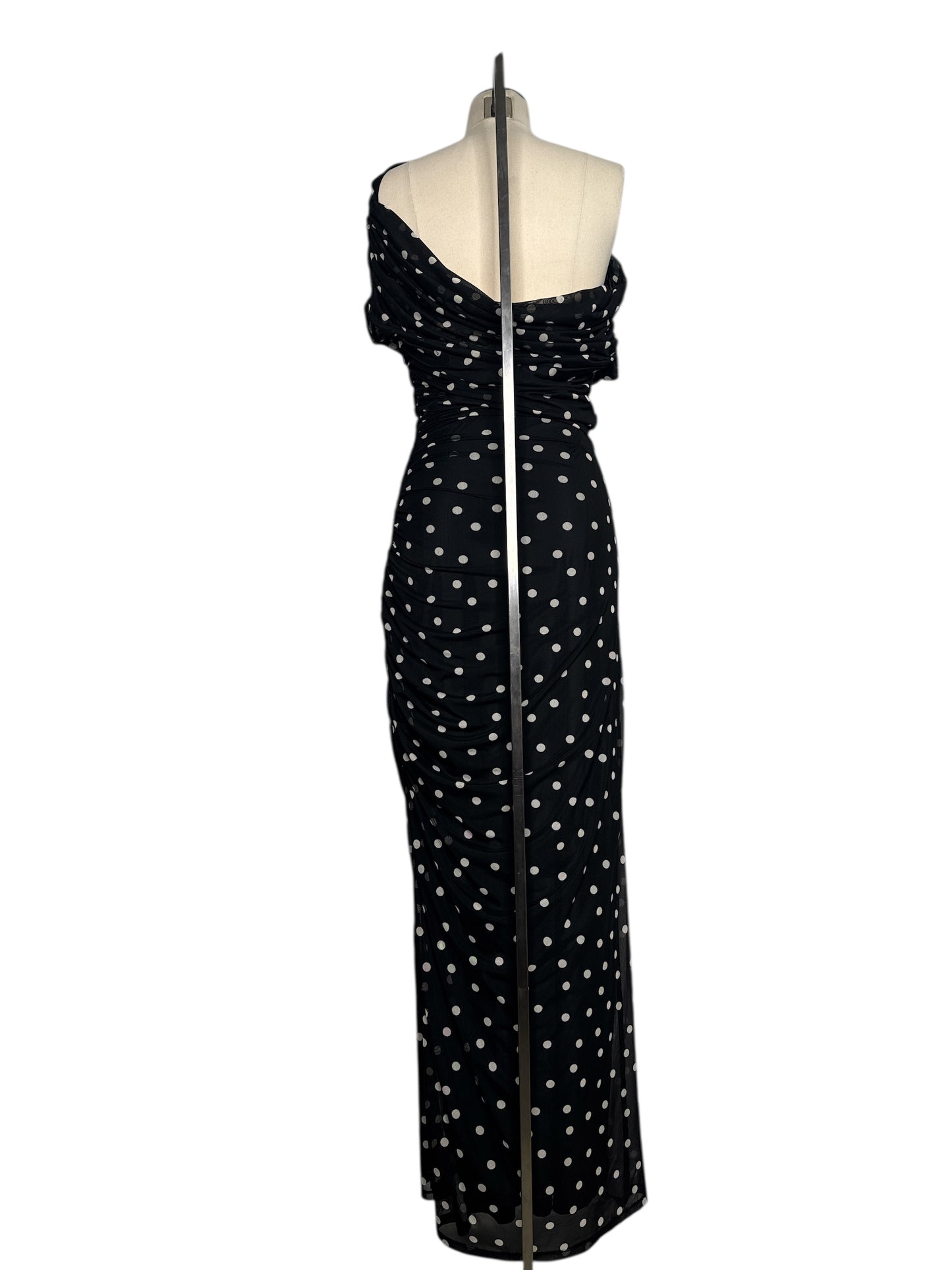 #71. Abercrombie Polka Dot Aysmmetrical Off the Shoulder Dress