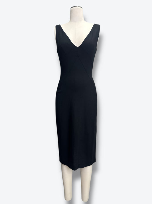 1990s Dolce & Gabbana Slick Deep V Neck Dress