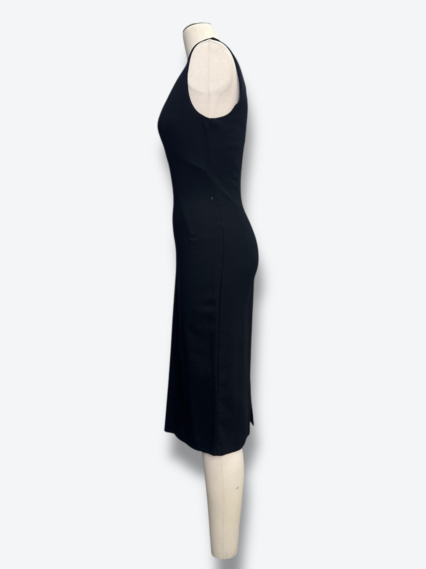 1990s Dolce & Gabbana Slick Deep V Neck Dress