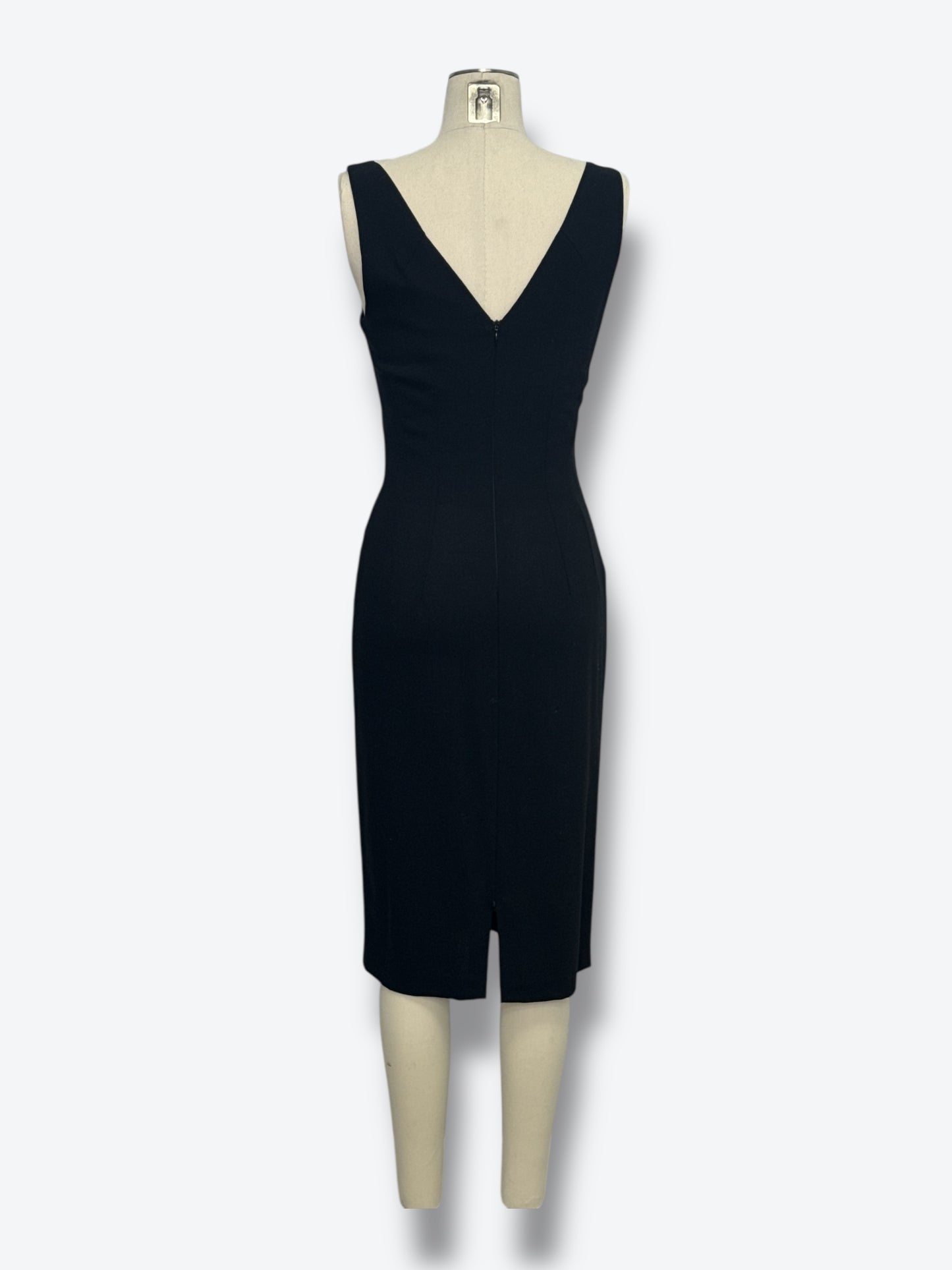 1990s Dolce & Gabbana Slick Deep V Neck Dress