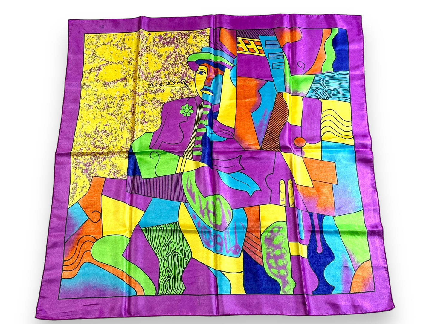 1990s Picasso 34” x 34” Scarf