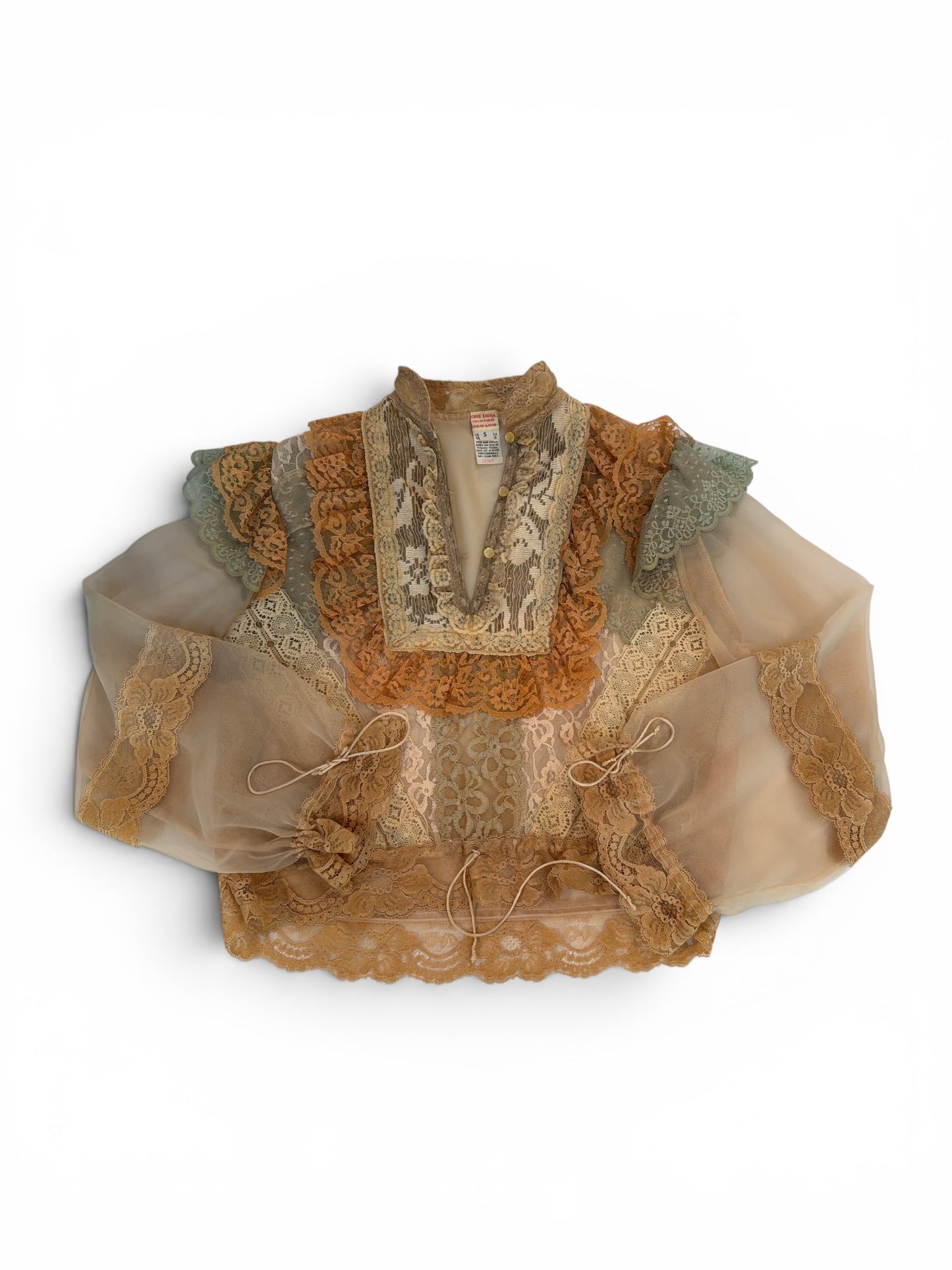 1970s Lorrie Kabala Collectables One of Kind Lace Top