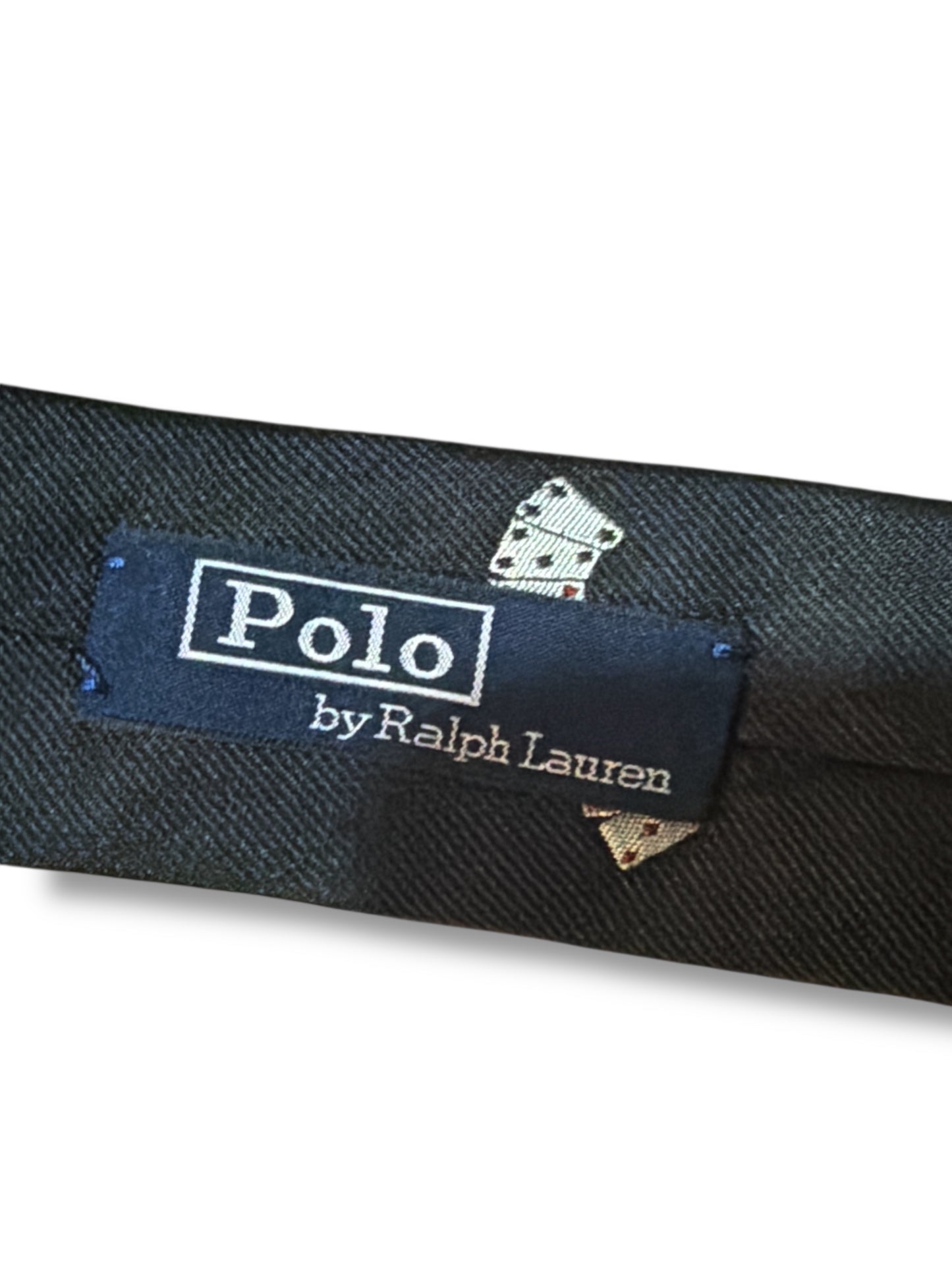 1990s Polo Ralph Lauren Poker Motif Tie