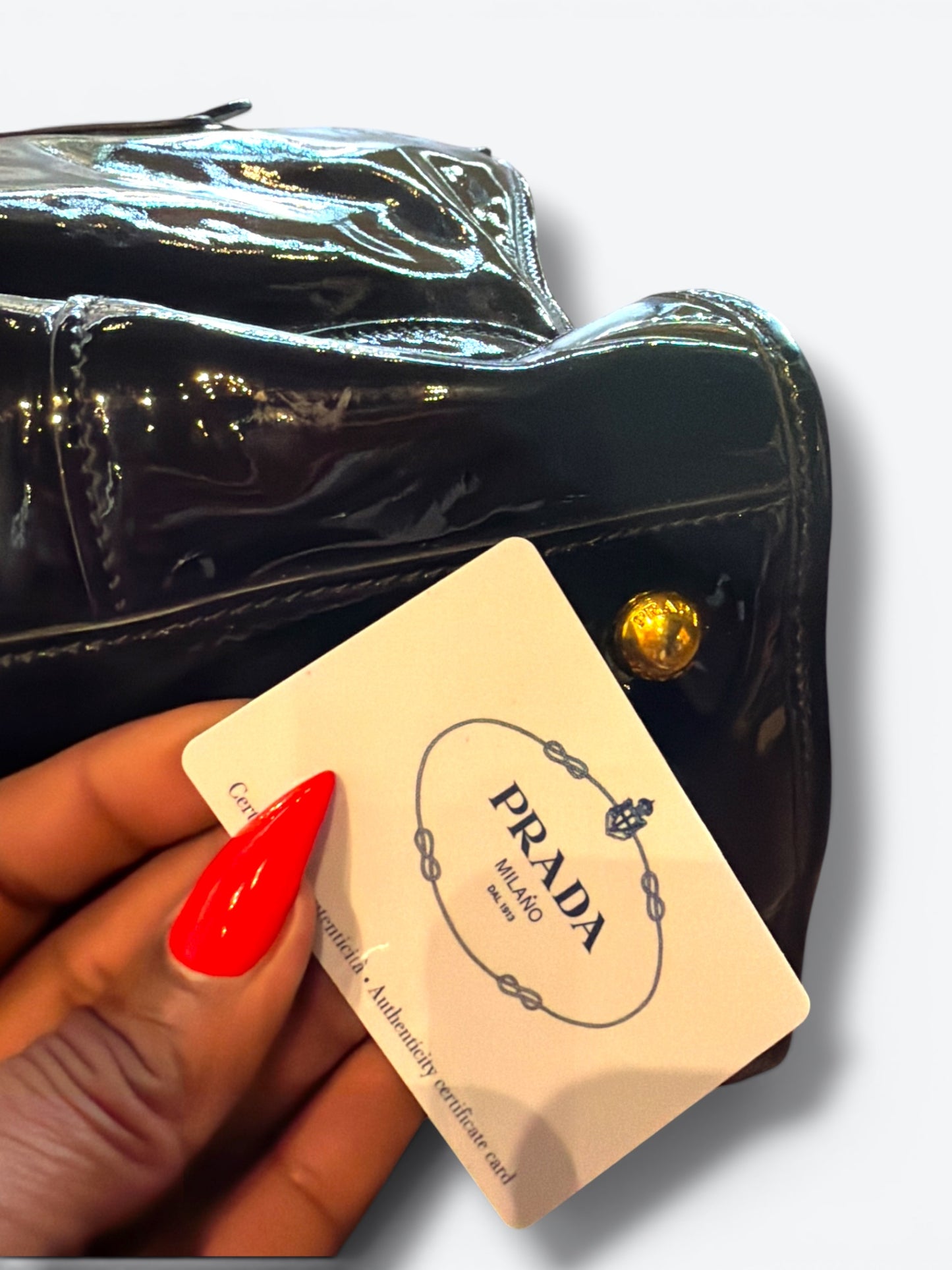 Consign: Y2K Prada Vitello Shine Patent Leather Tote