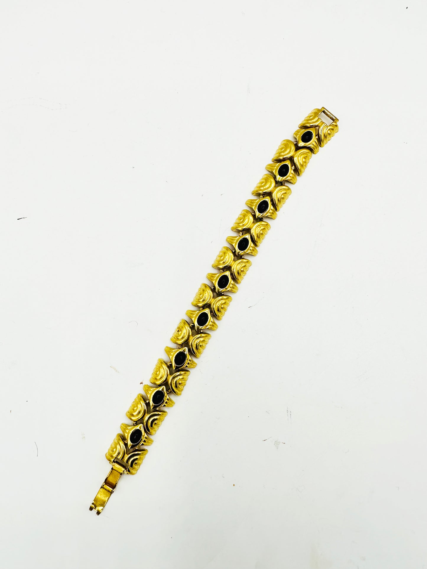 1980s/90s Gold and Onyx Bracelet
