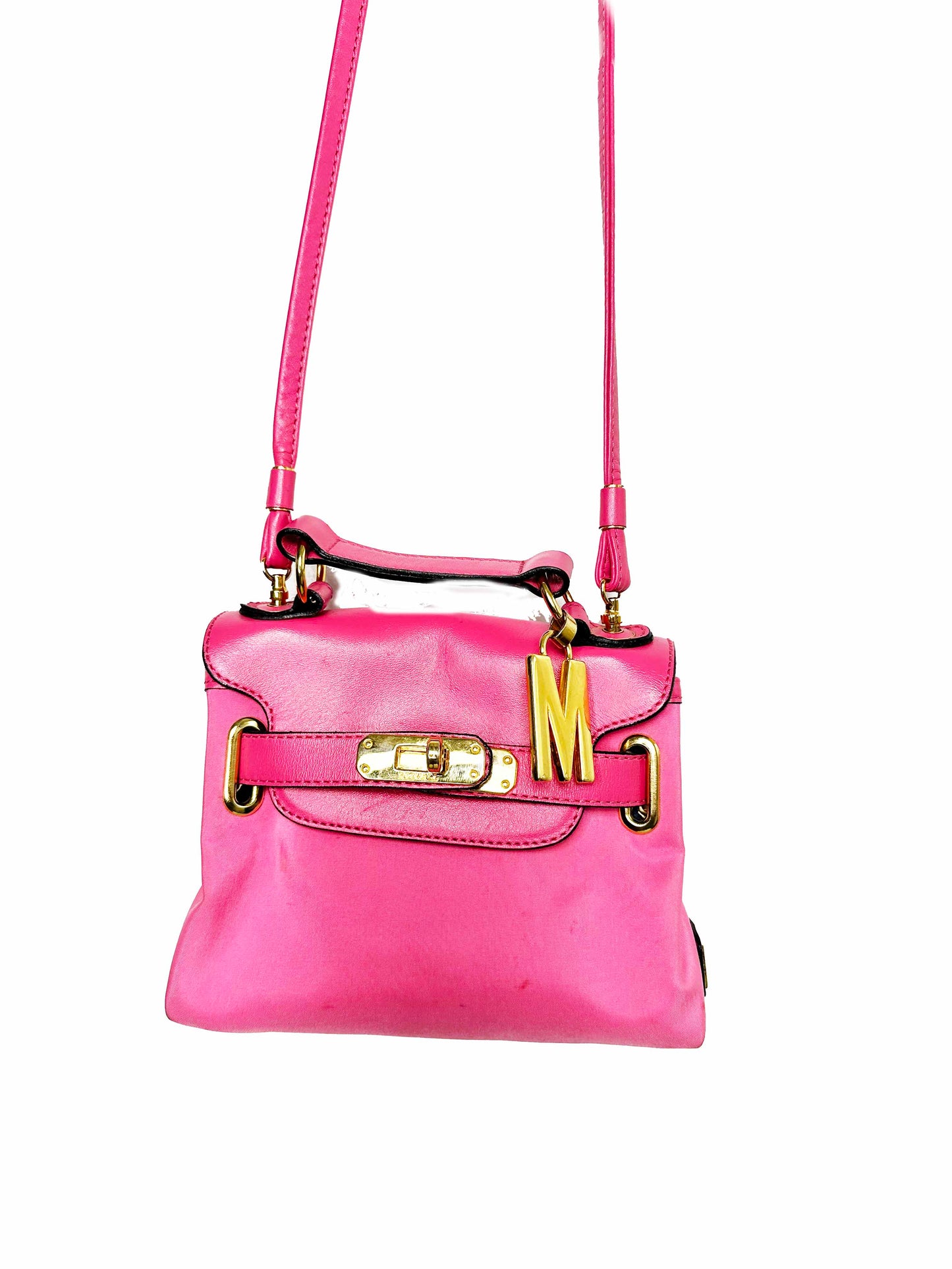 Moschino Redwall Nylon Pink Mini Crossbody (1990's)