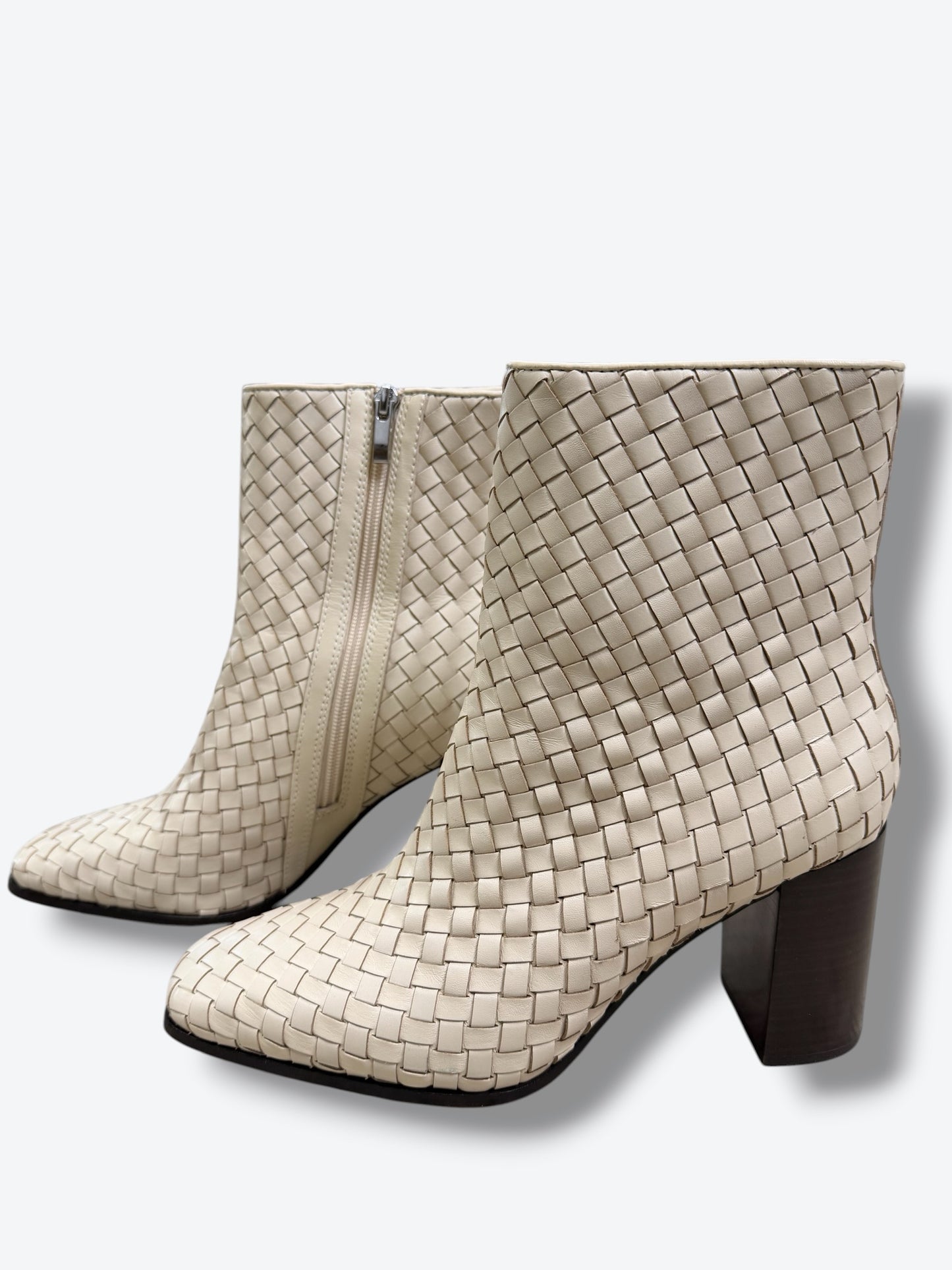 PAIGE Lilah Woven Leather Ankle Boot (Size 10)