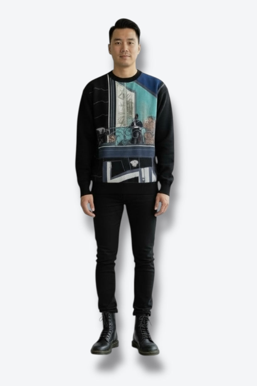 Vintage Mimi Spirit Graphic Knit Sweater (Italy, 1990s)