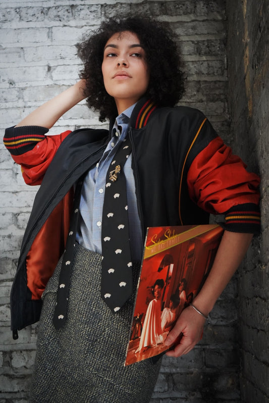 Y2K  “New Zealand Colors of the Outback” Classic Suede Tricolor Varsity  Jacket