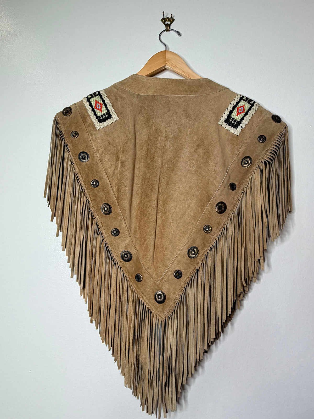 1970s “Canadian Leathercraft”Fringe Ornate Shrug