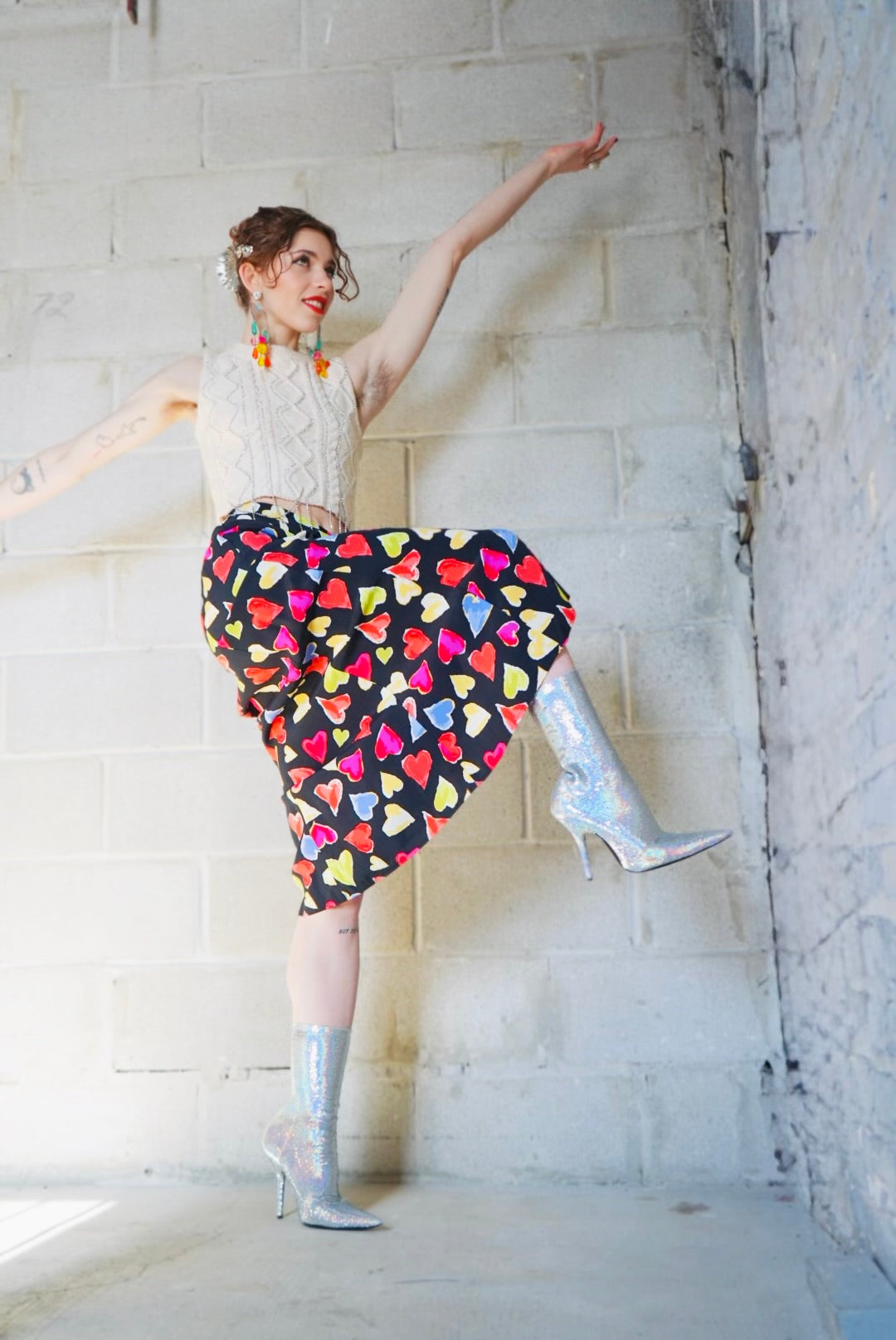 Y2K Coldwater Creek Heart skirt