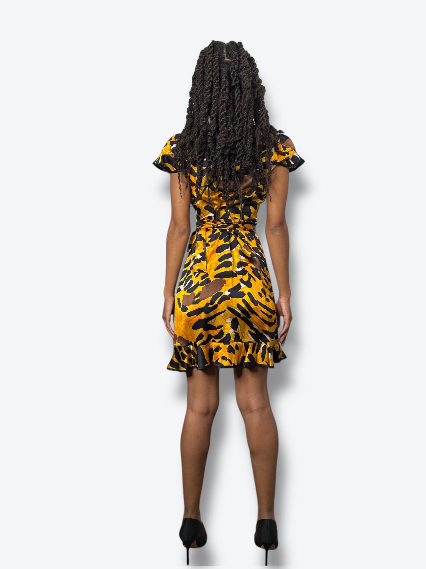 Y2K Betsey Johnson Cheetah Wrap Dress