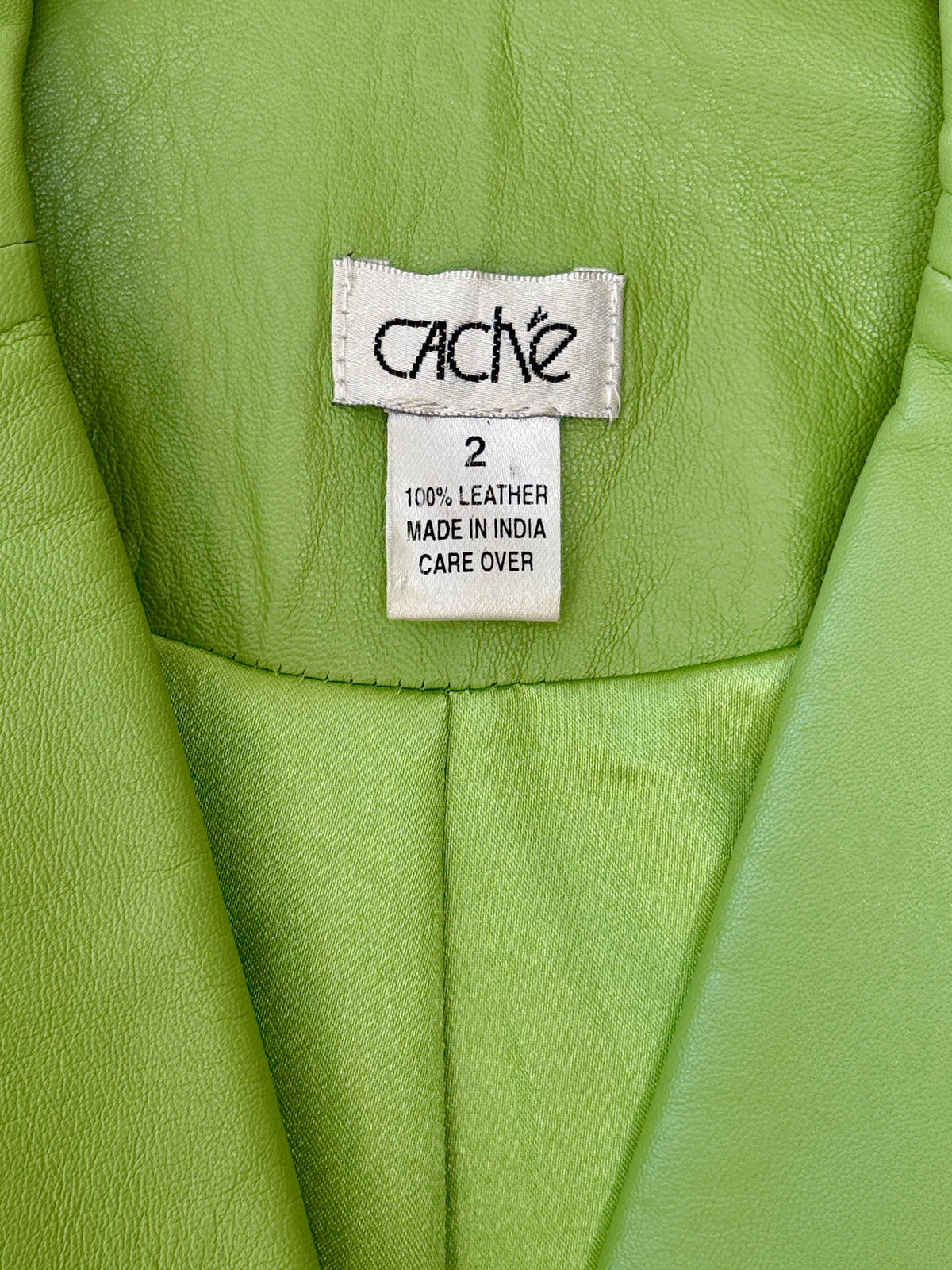 Y2K Cache Lime Green Moto Jacket
