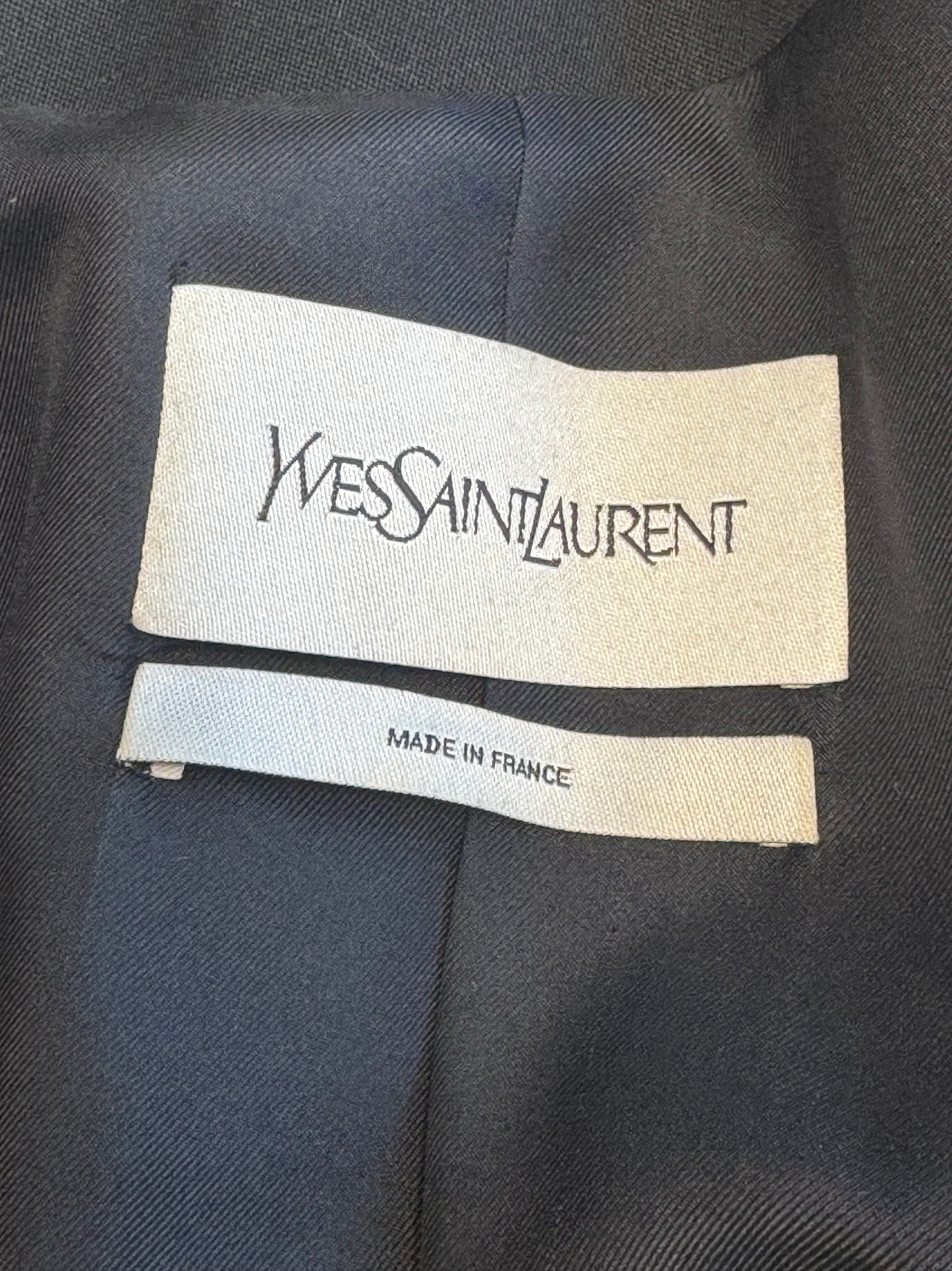 Vintage YSL Mink and Satin Crop Blazer