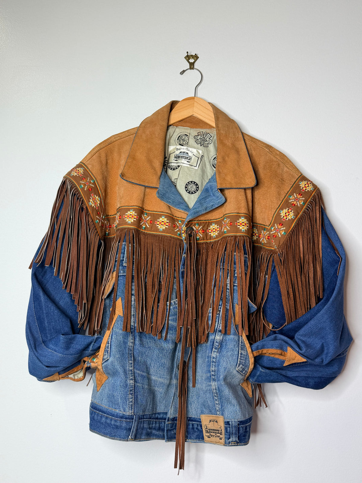 1980s/90s “Para Choc” Denim & Fringe Jacket