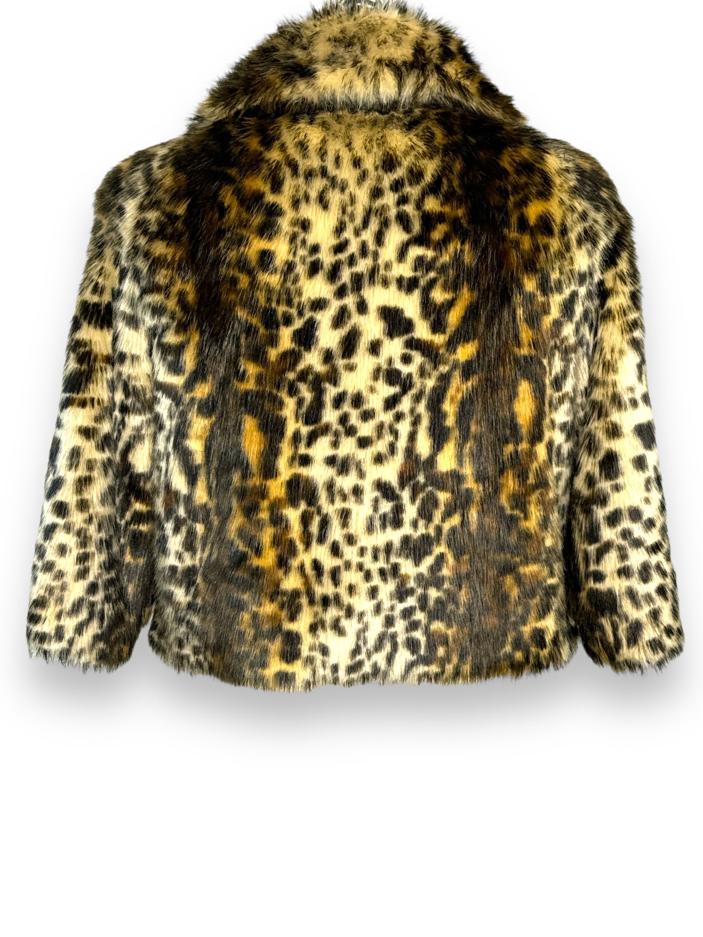 Y2K “Adrienne Landu” Faux Fur Cheetah Crop Jacket