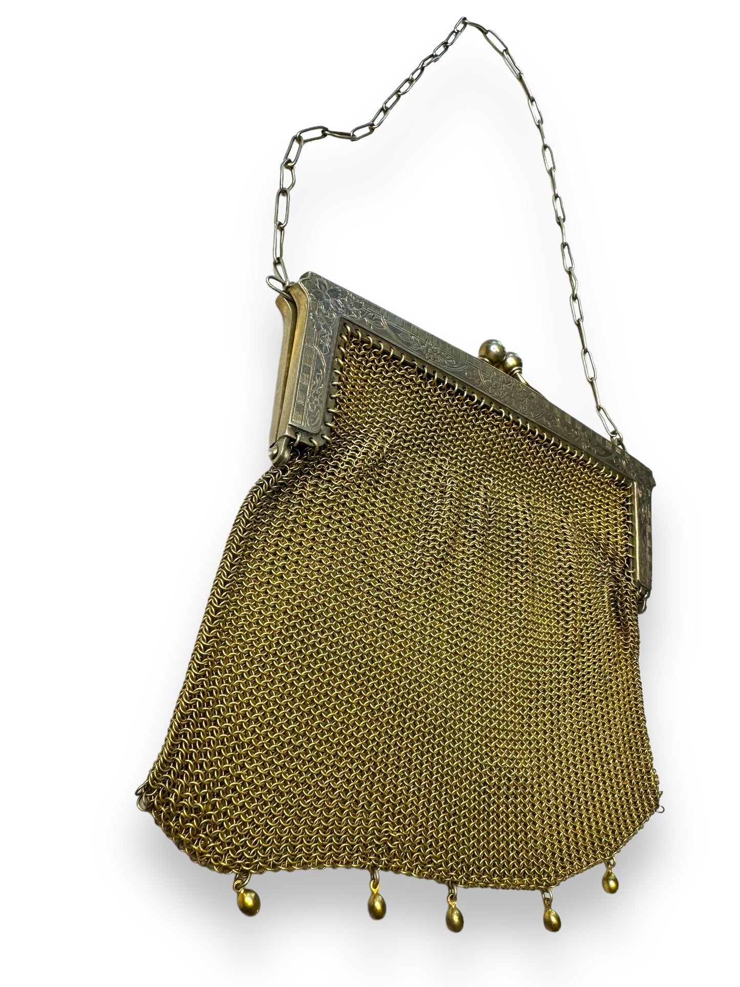1940s Copper Kiss Lock Frame Bag