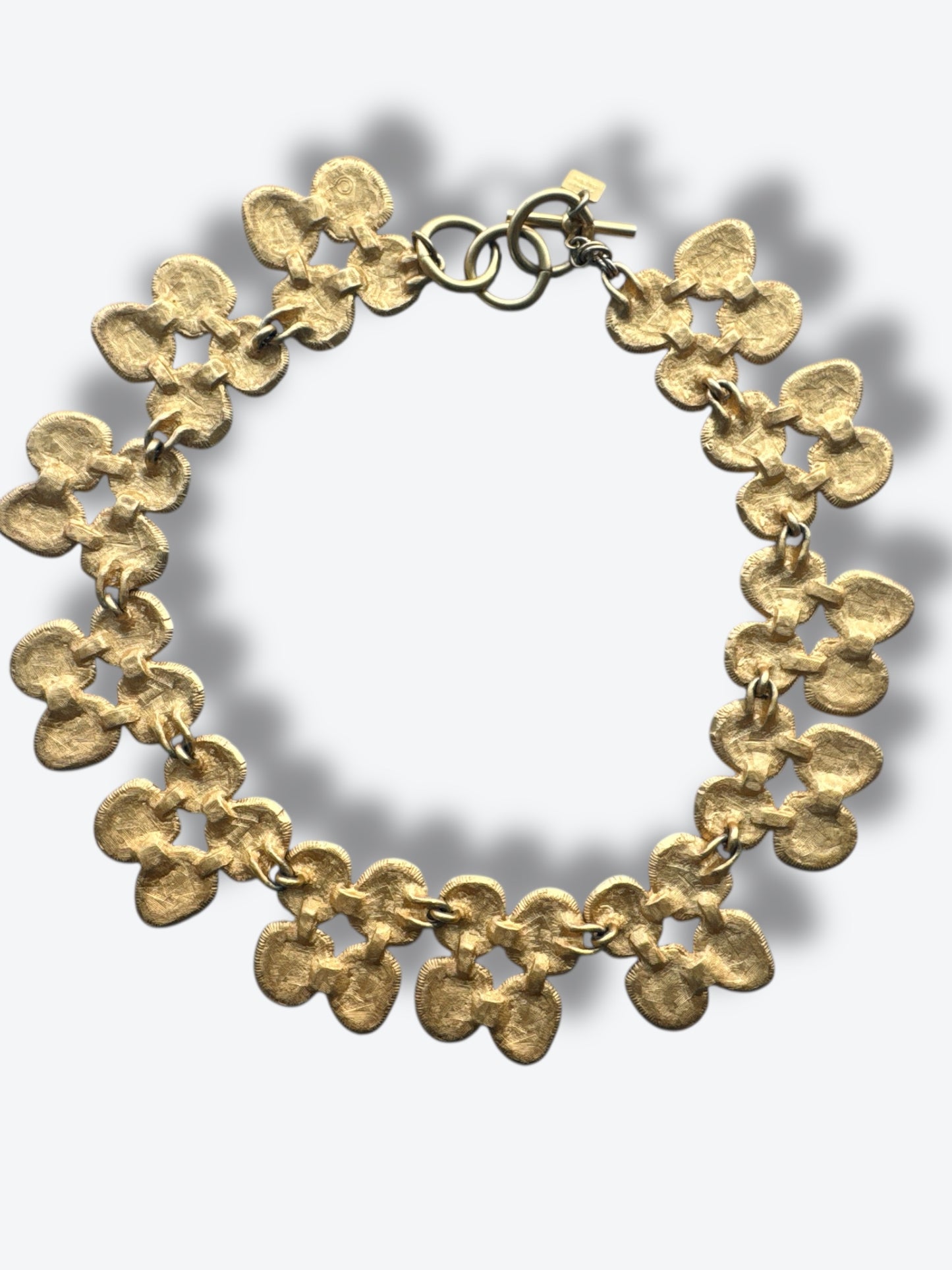 1980s Anne Klein Black Cushion Cabochons Collar