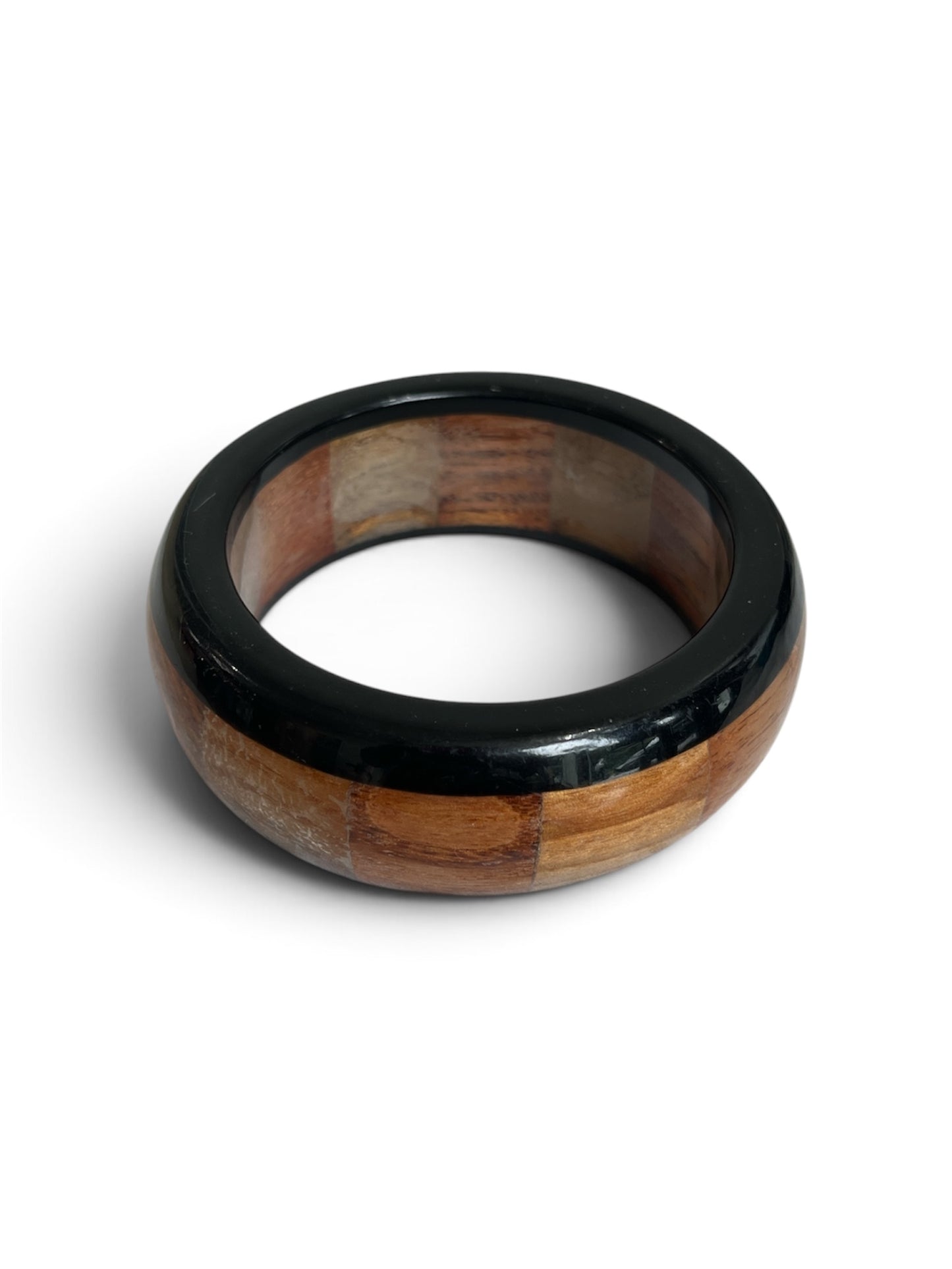 1980s Wooden Resin Bangle