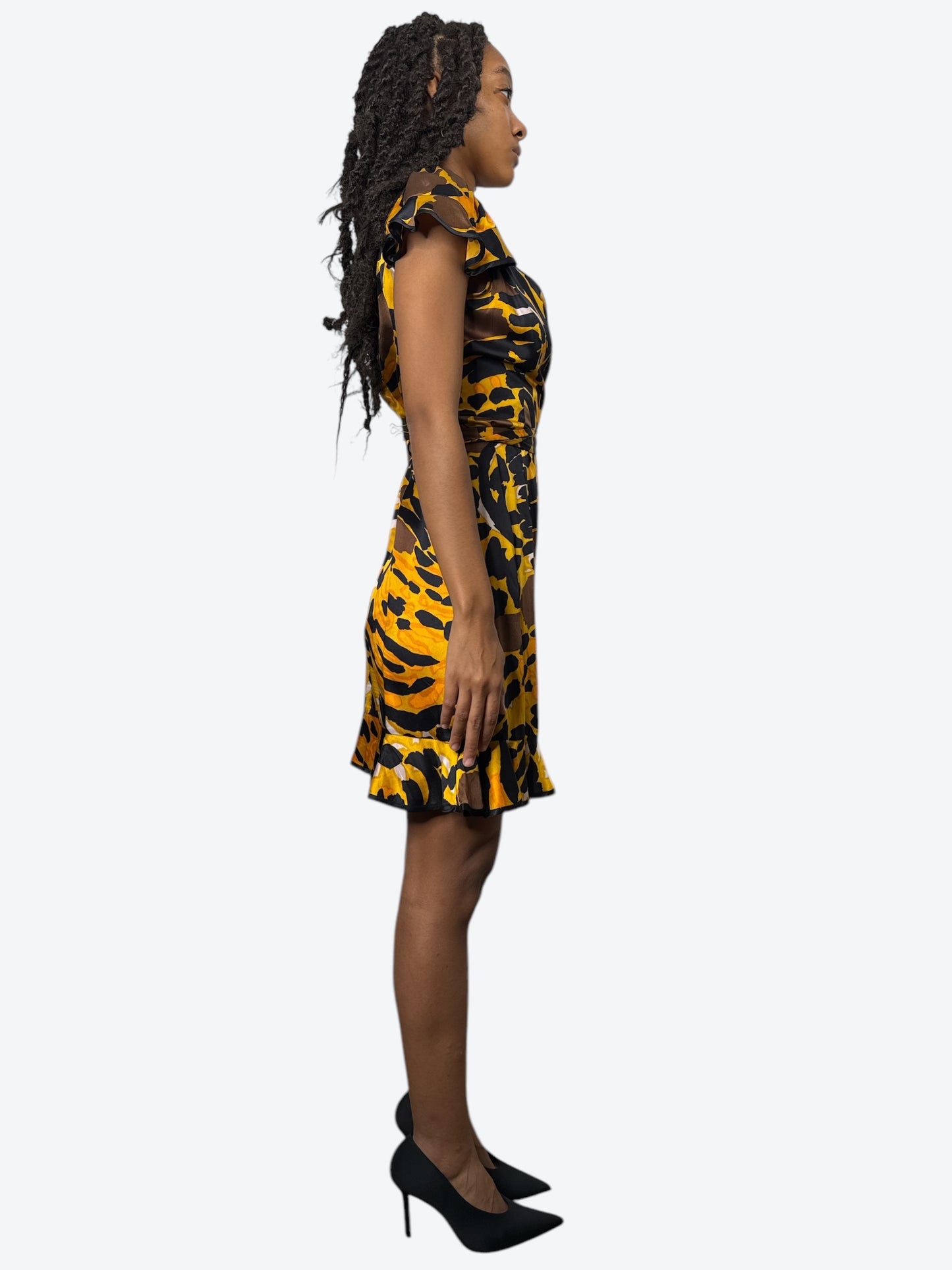 Y2K Betsey Johnson Cheetah Wrap Dress