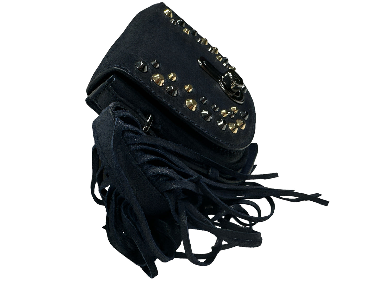 2000s Stuart Weitzman Stud Fringe Mini Bag