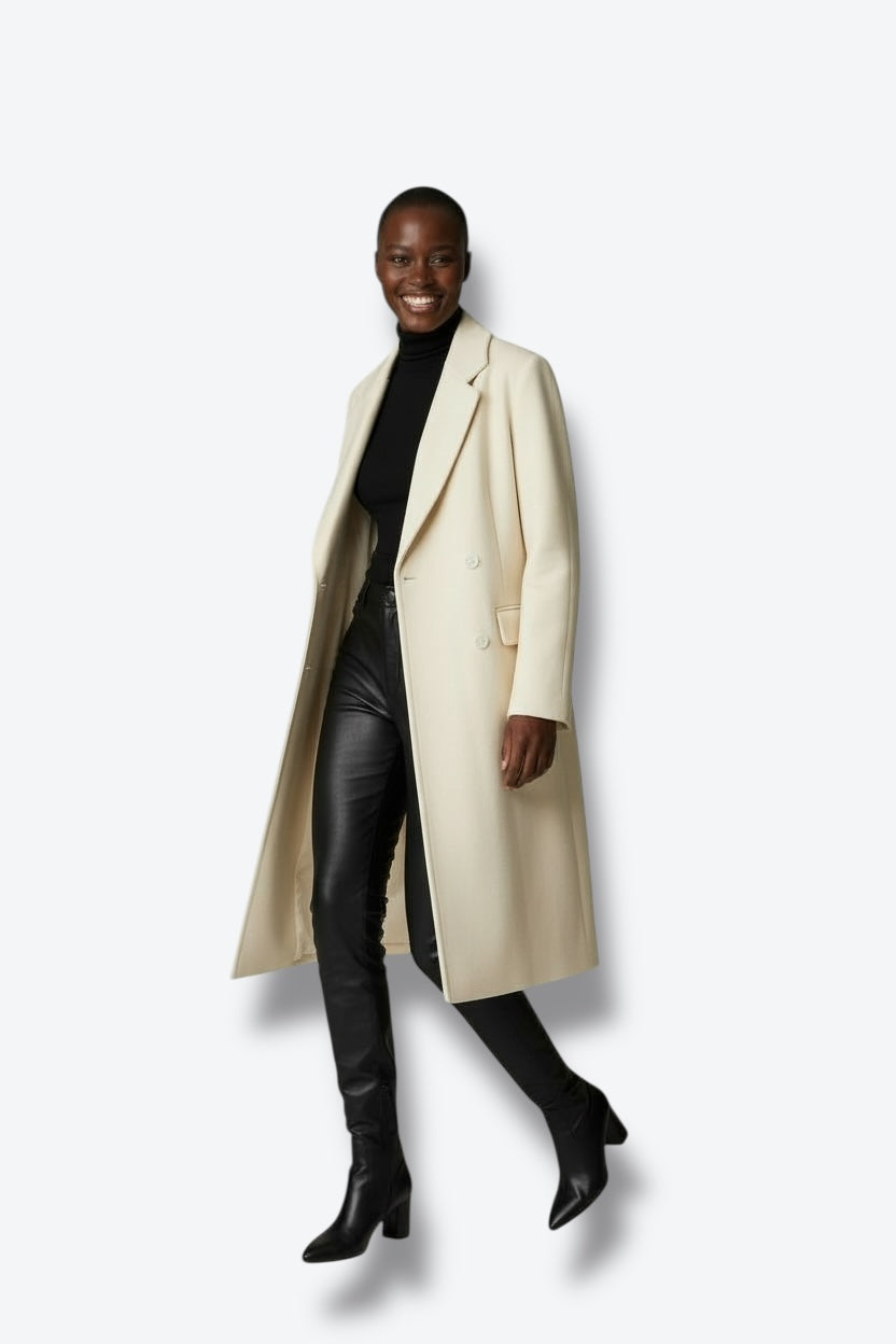 1990s Bert Newman Creme Peacoat