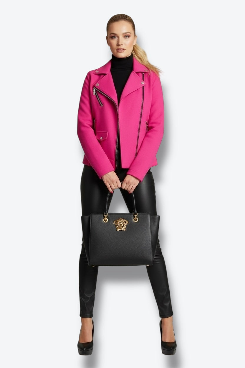 DSQUARED² Neon Pink Moto Jacket