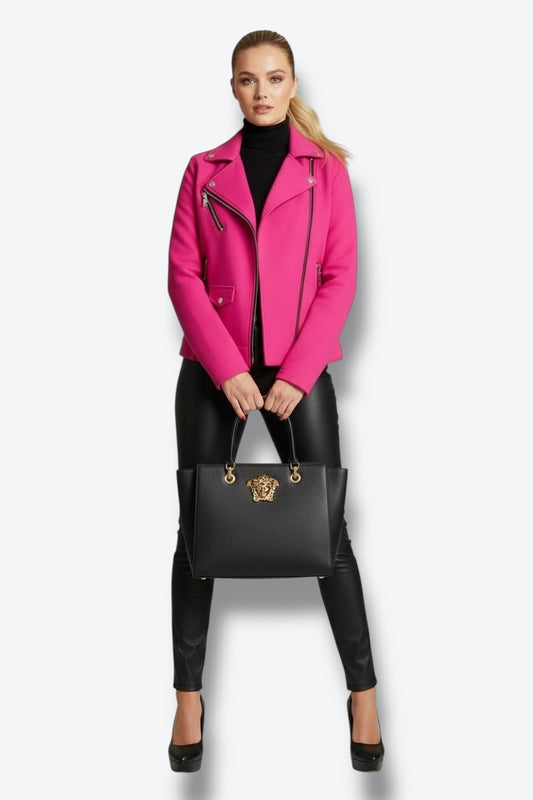 DSQUARED² Neon Pink Moto Jacket