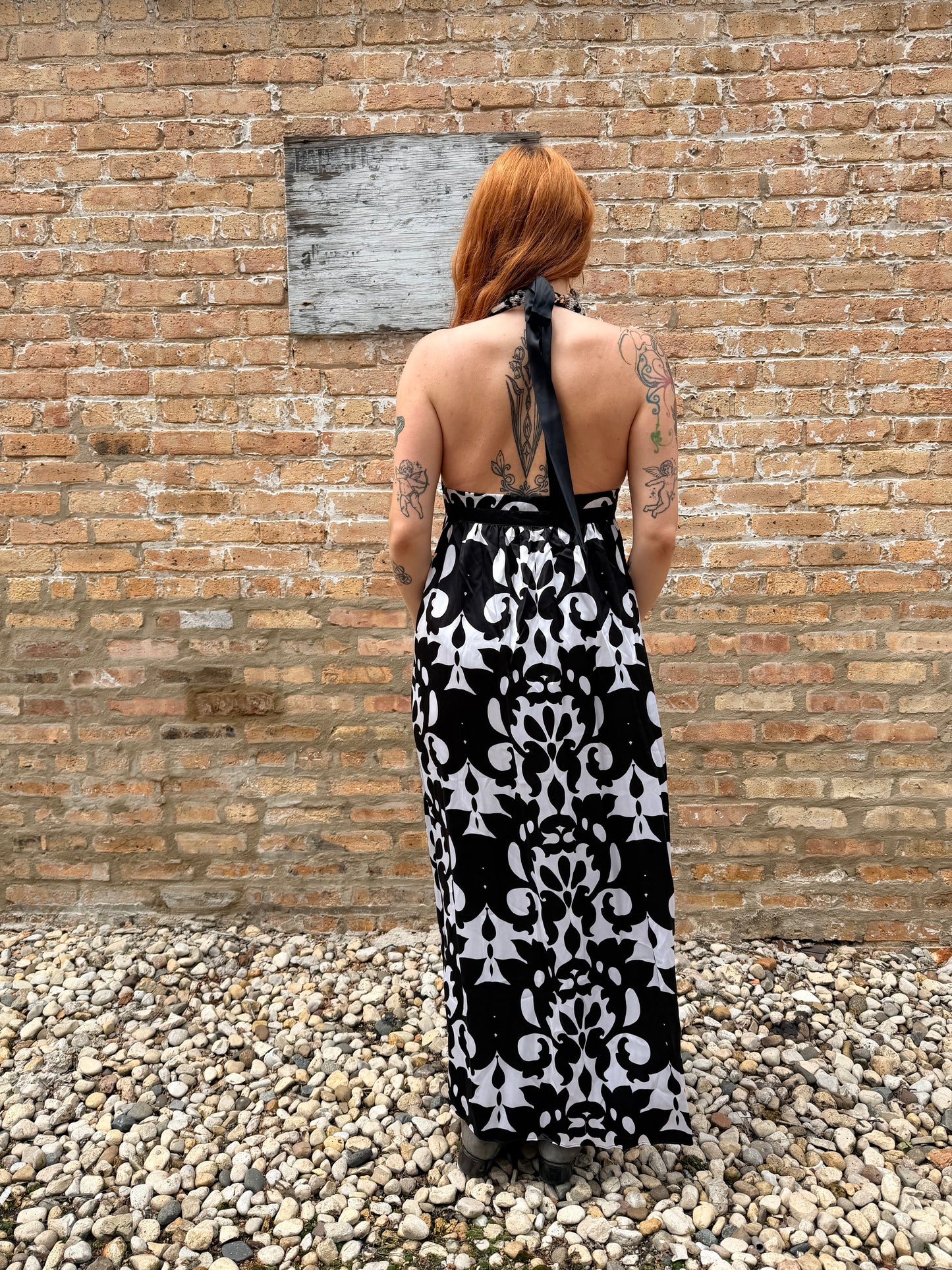 Trend: Banana Republic Black + White Swirl Halter