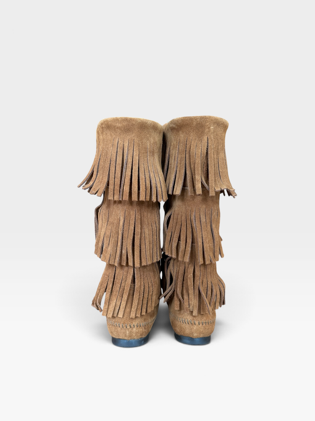 Vintage Minnetonka Fringe Brown Fringe Boots (Women’s)