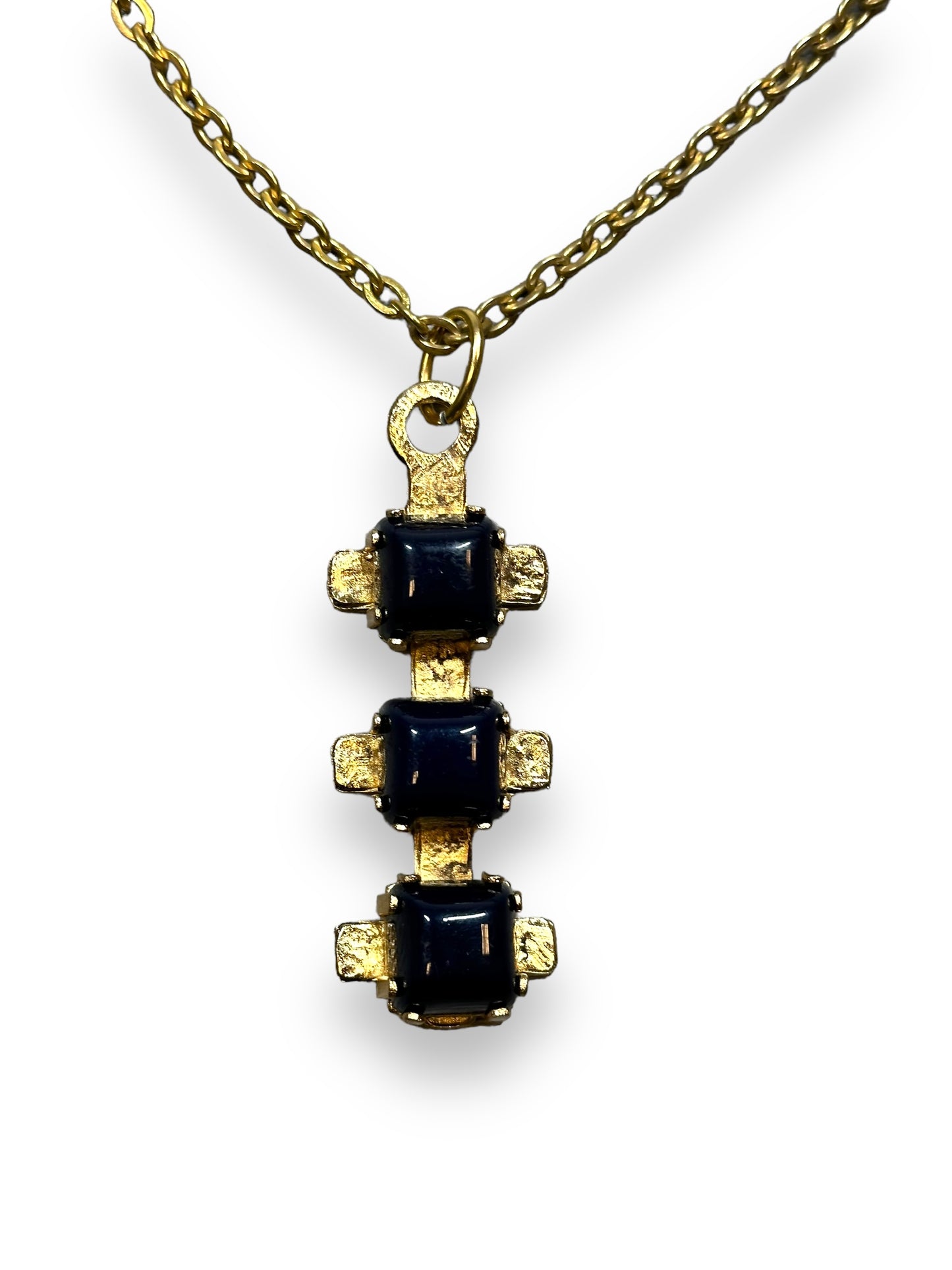 1970s Black Enamel Necklace