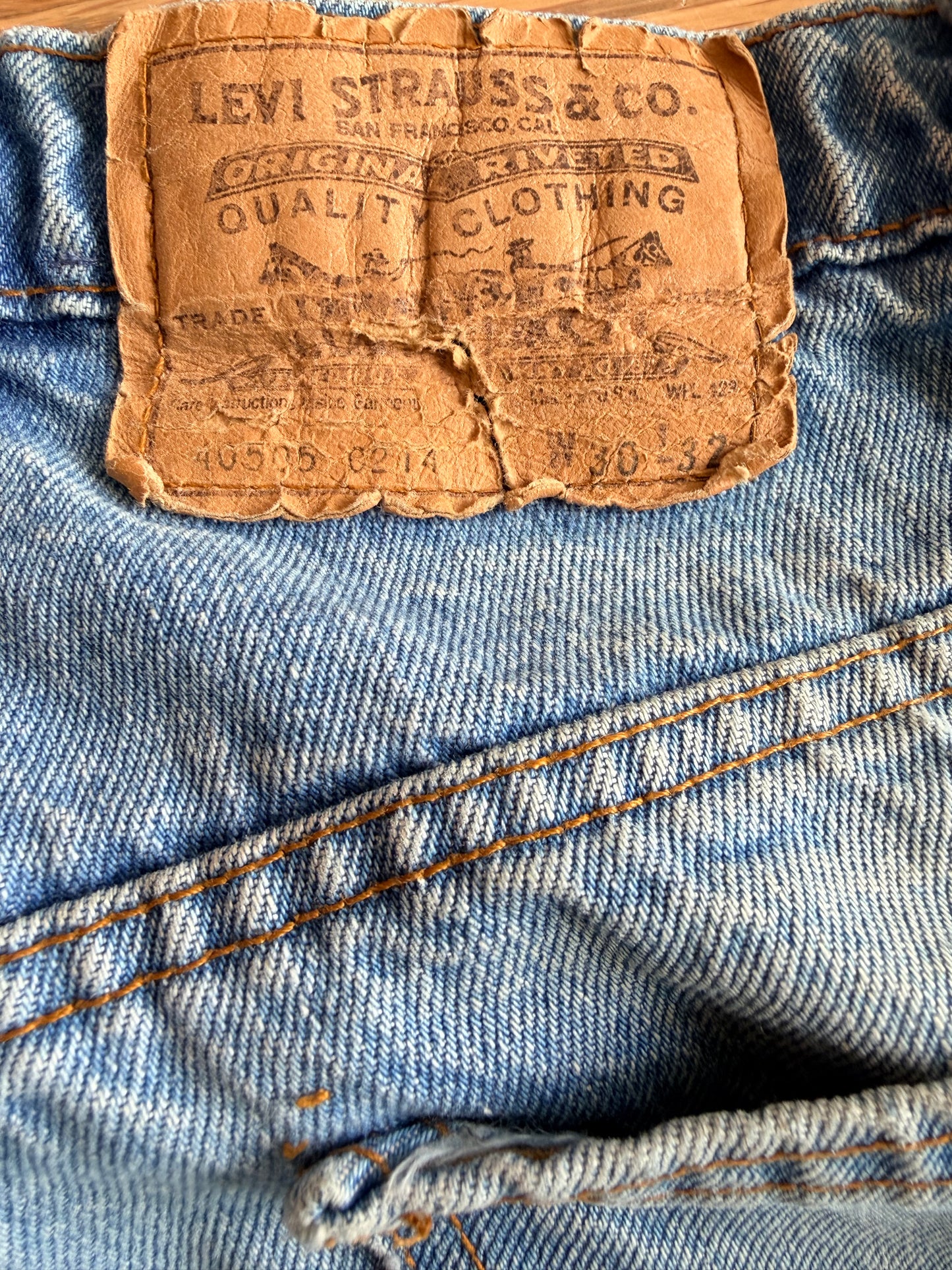 1980s Orange Label Rip + Repair Levi’s (40505 0214)