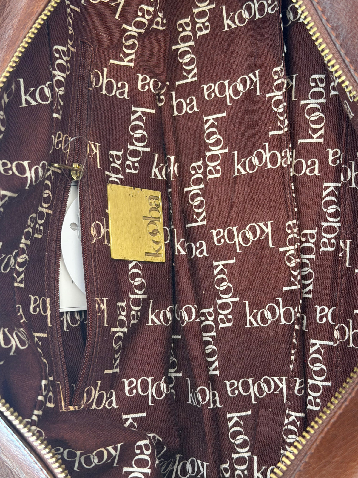 Y2K Kona Brown & Gold Grommet Satchel