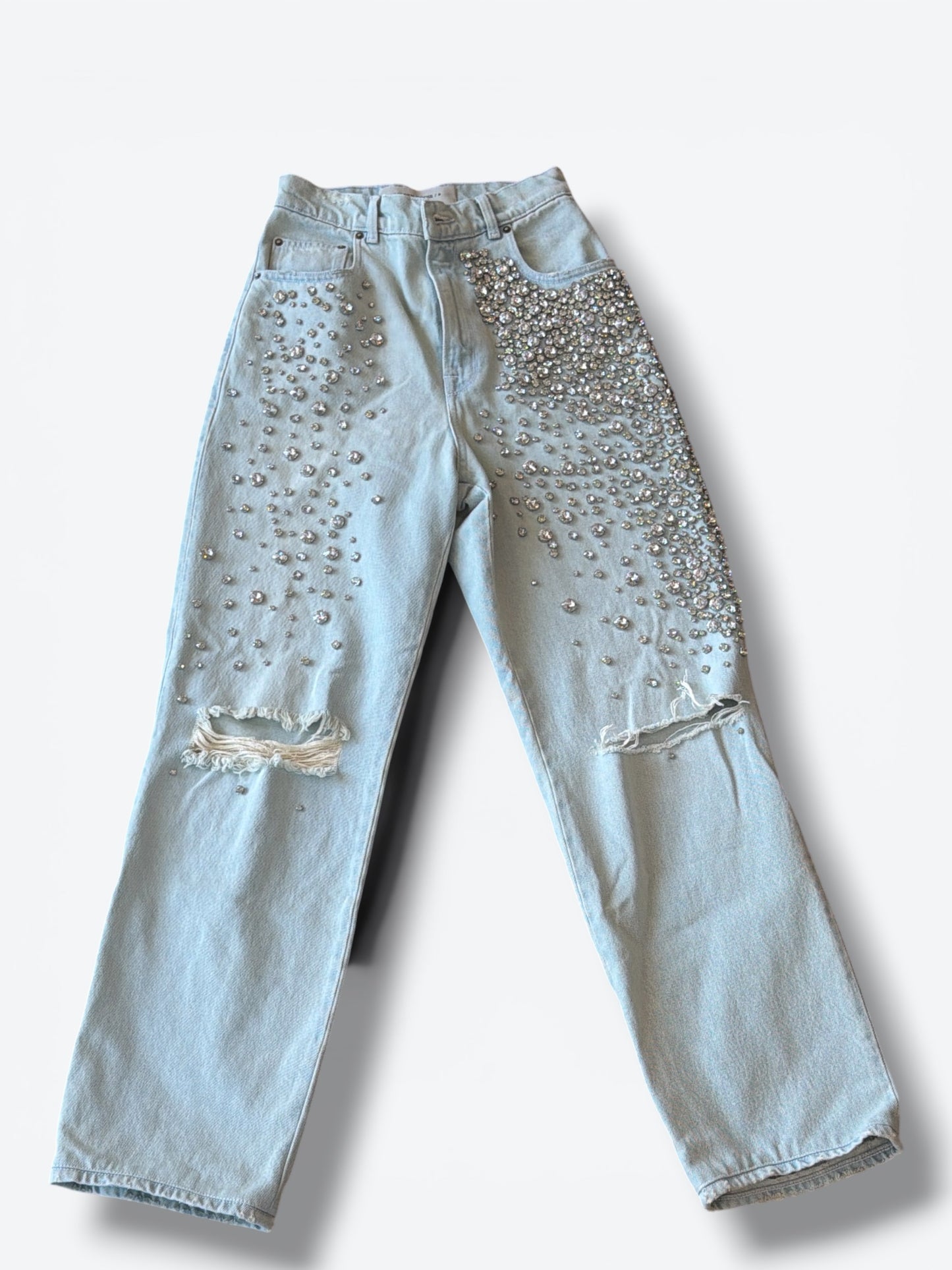 Golden Goose “Kim” Jeans with Cabochon Crystals