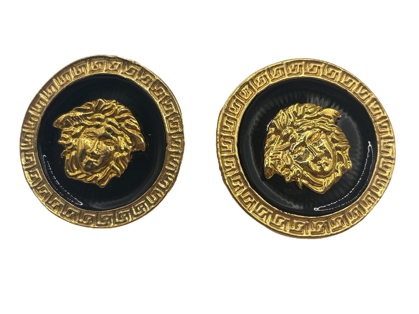 1980s Baroque Revival Medusa Head Clip Earrings (Clip)
