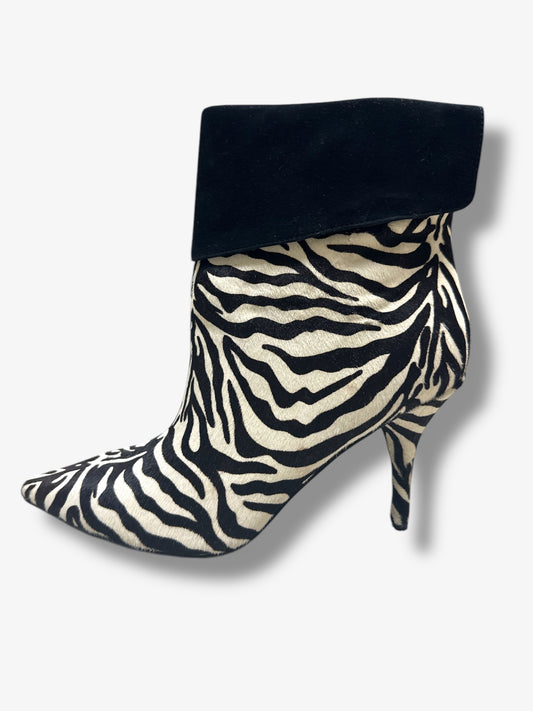 Trend: Zebra Black and White Marc Fisher Pony Hair Booties