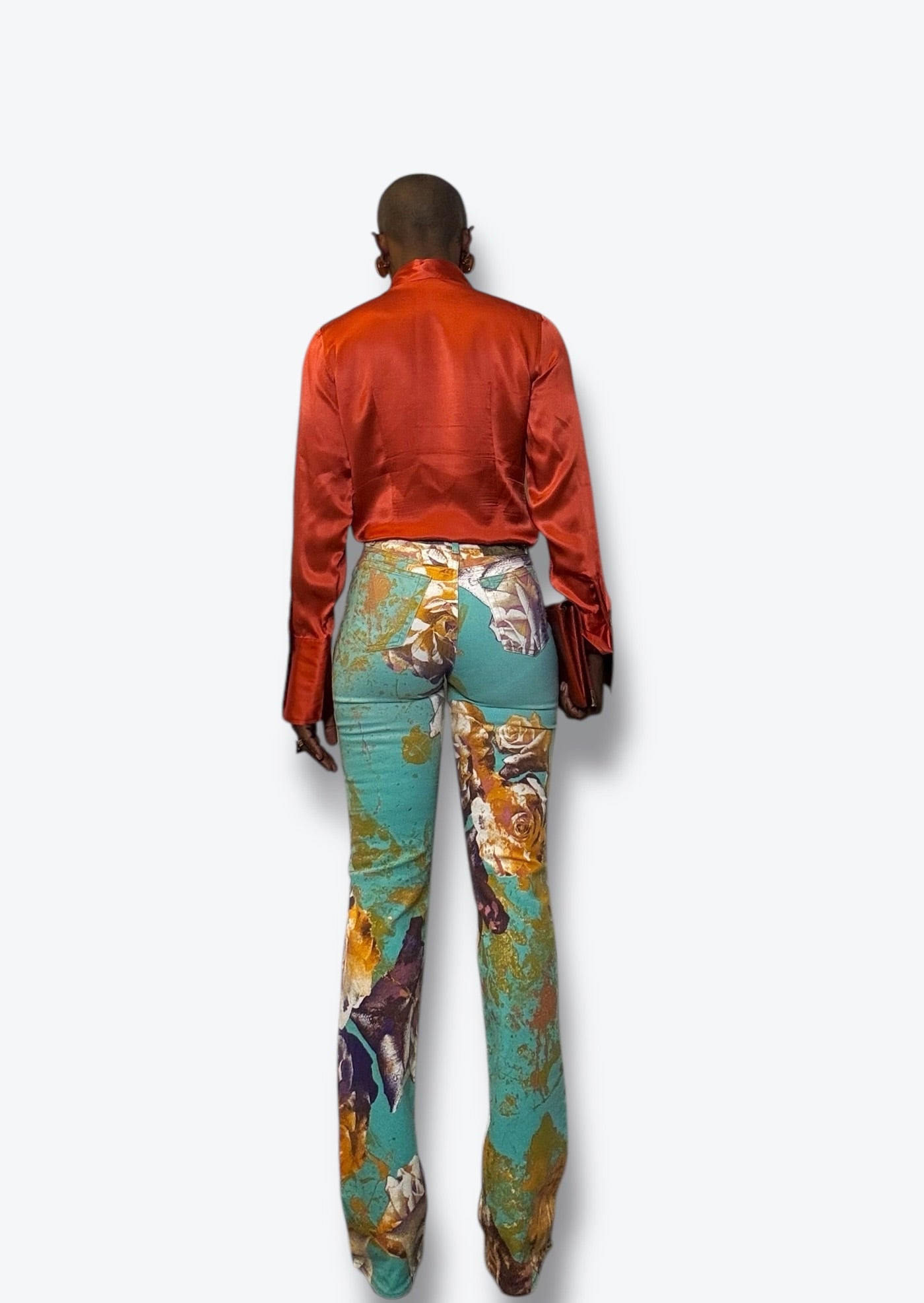 Y2K “JUST Roberto Cavalli” Floral Denim Pants