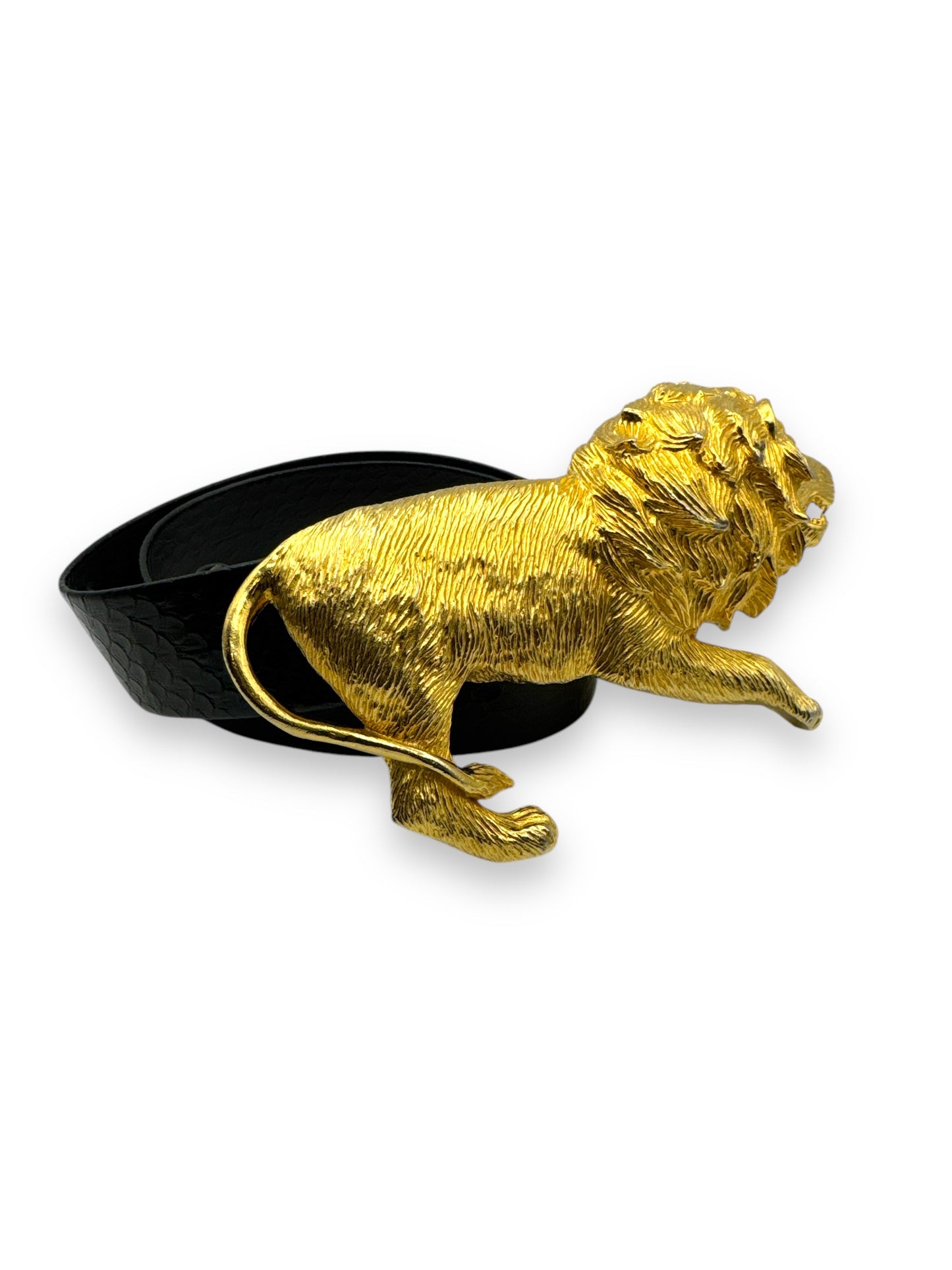 1970s Accessory NYC 6” Gold Lion Belt