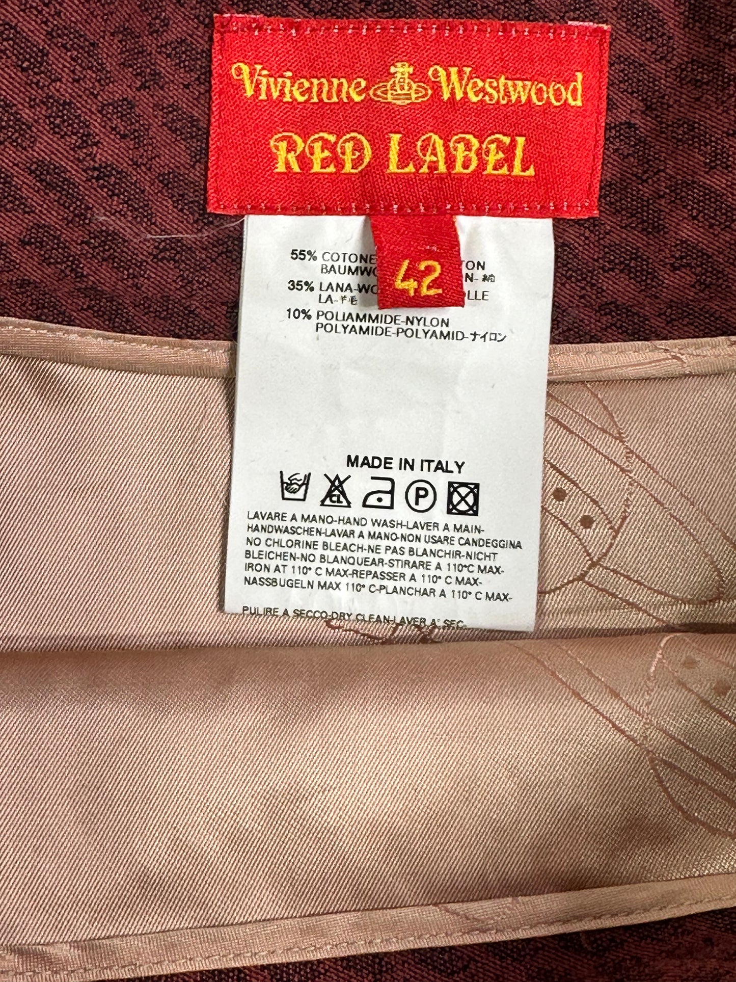 Y2K Vivienne Westwood “Red Label” Highwaisted Hatched Skirt