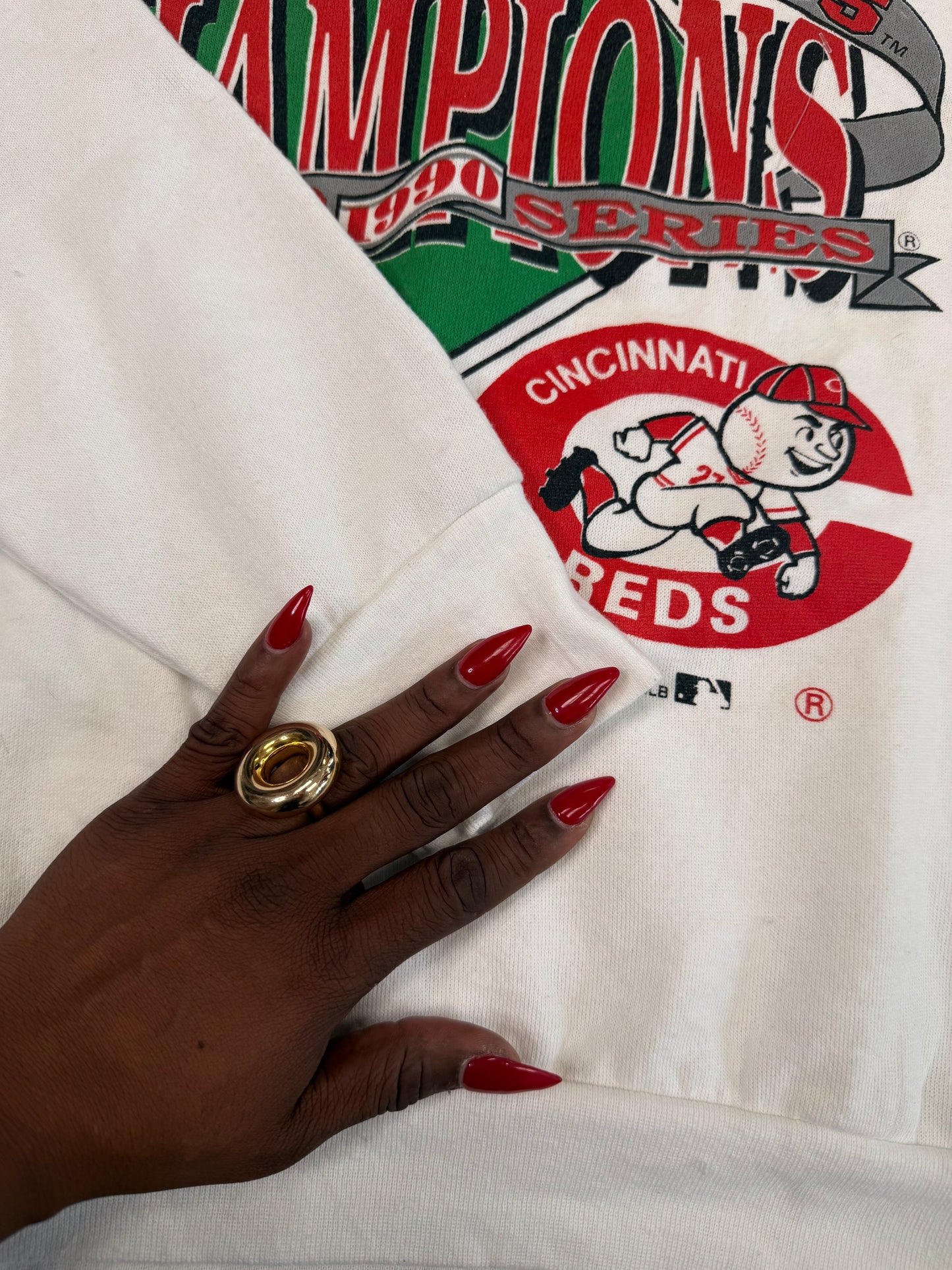Vintage Logic 7 Cincinnati Reds 1990 World Series Champions Sweatshirt