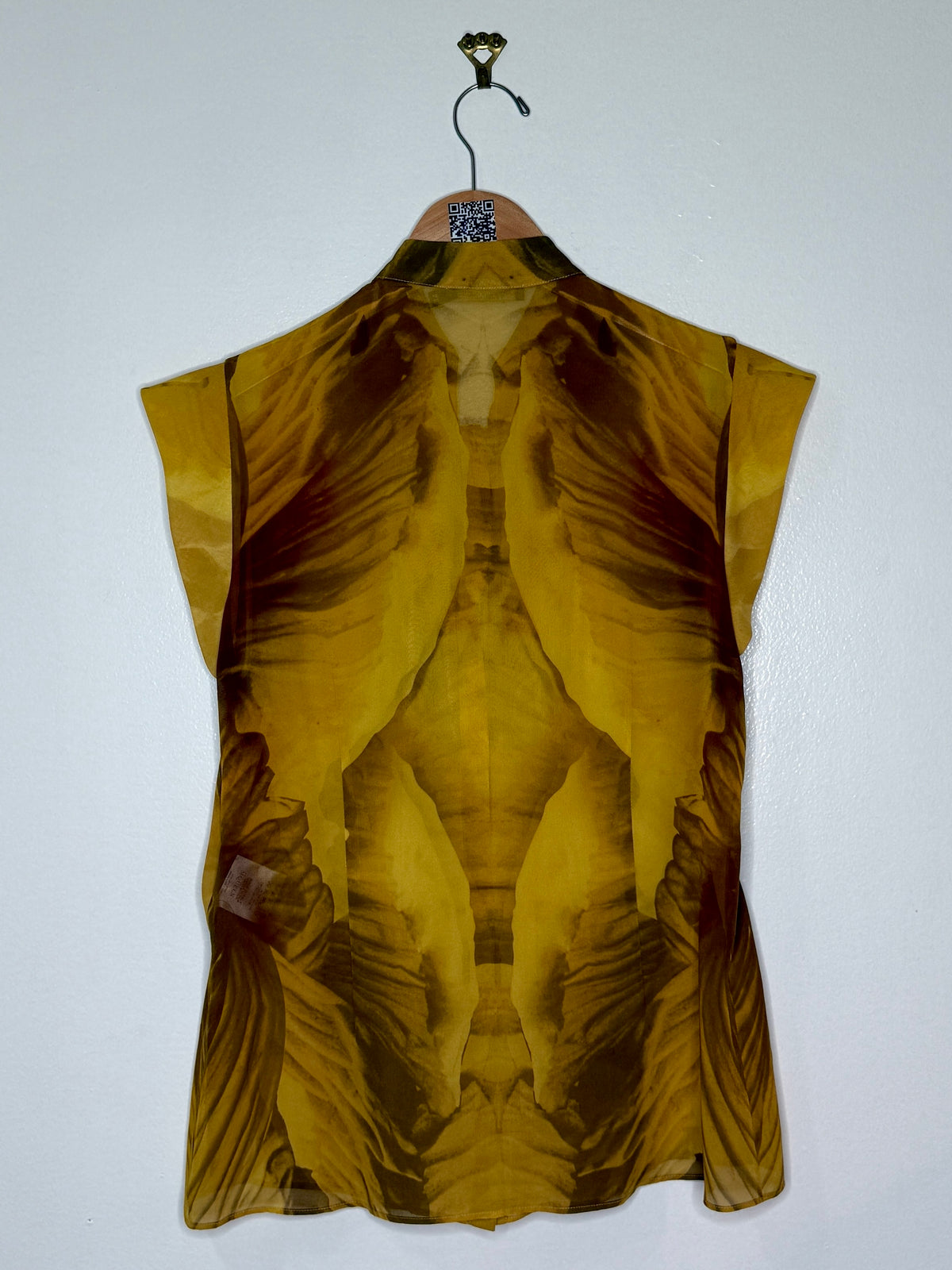 Alexander McQueen Abstract Print Sleeveless Blouse — IT 44