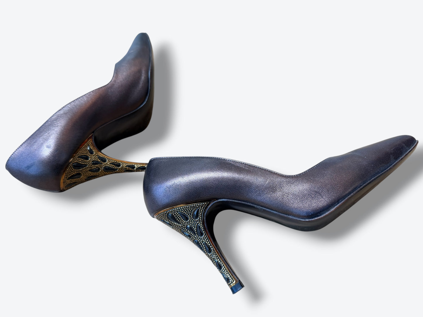 1980s Bruno Magli Coco Ornament Heel